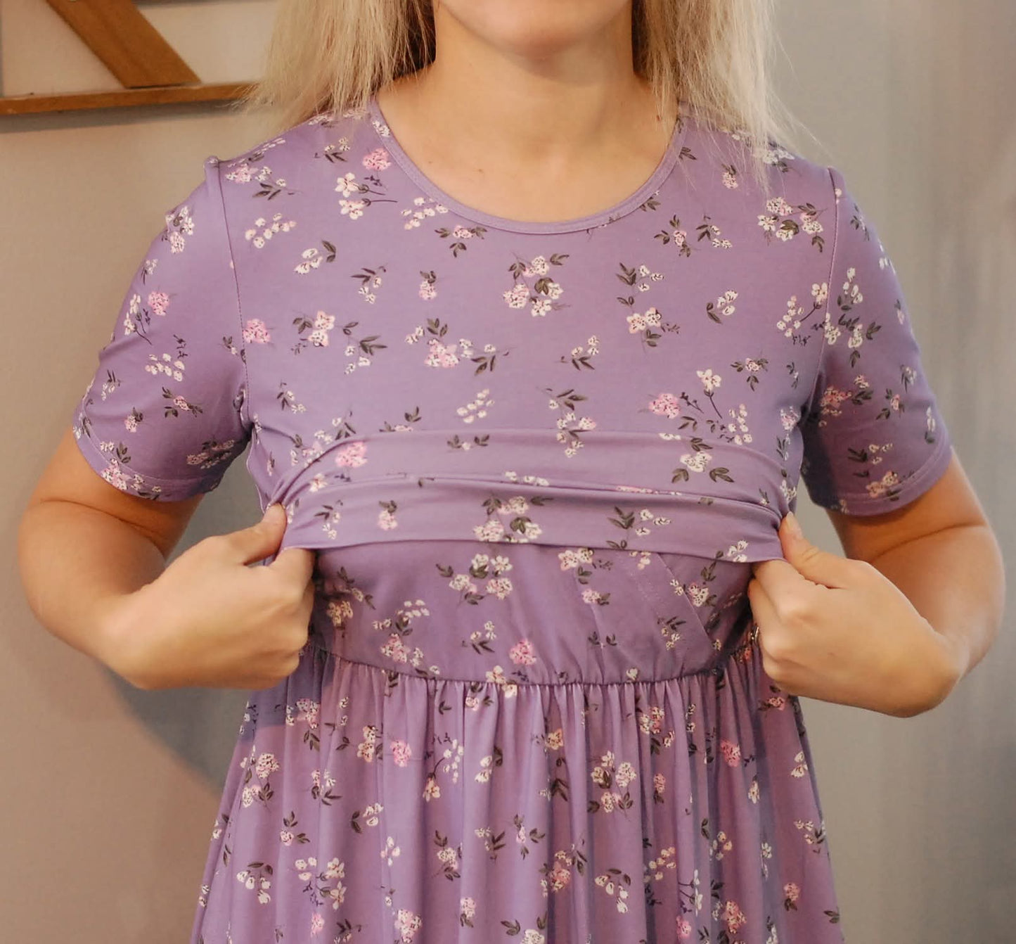 Pre-Order Cotton Lavender Blooms Homestead Dress