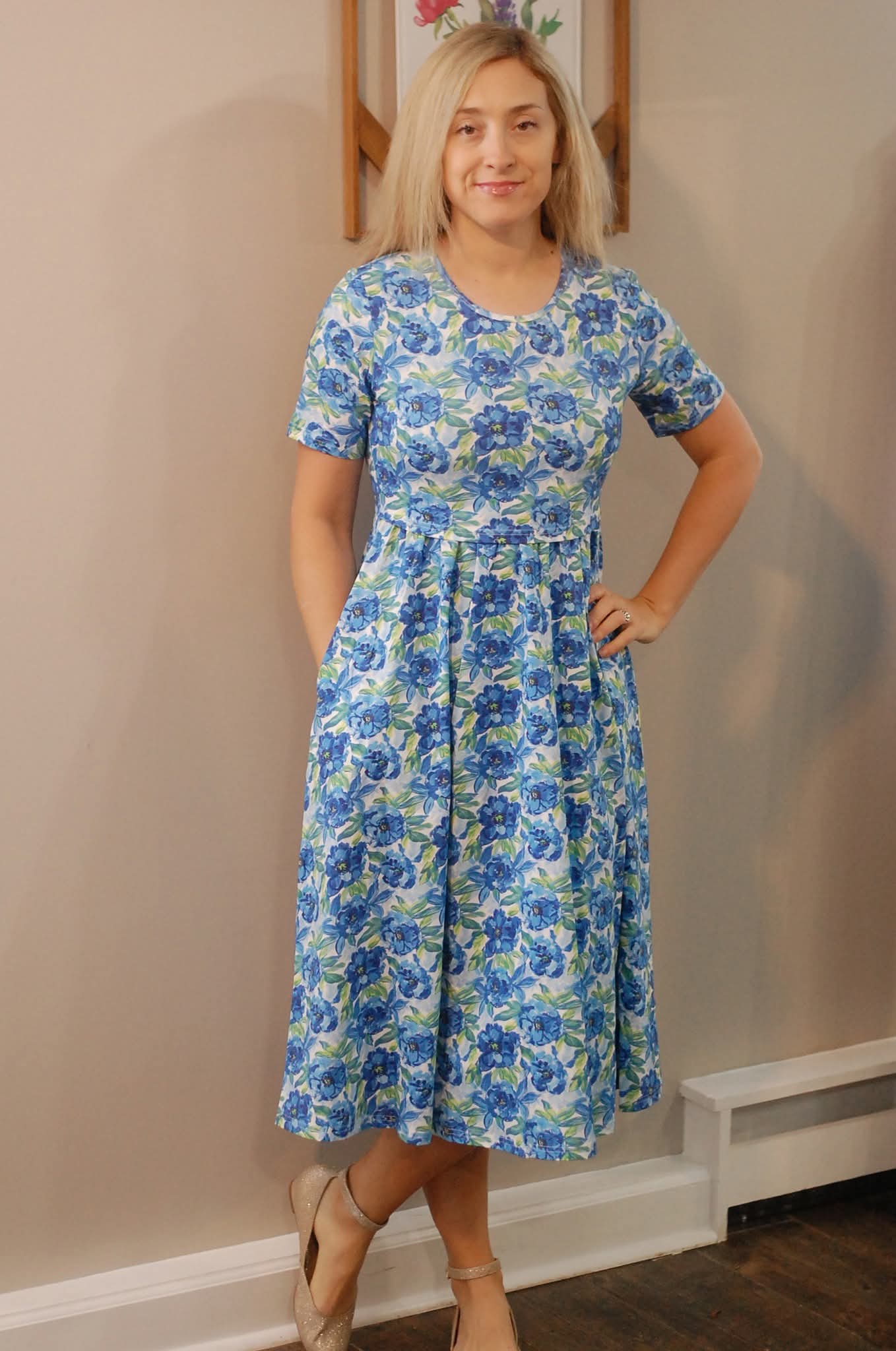 Pre-Order Cotton Watercolor Blooms Dress