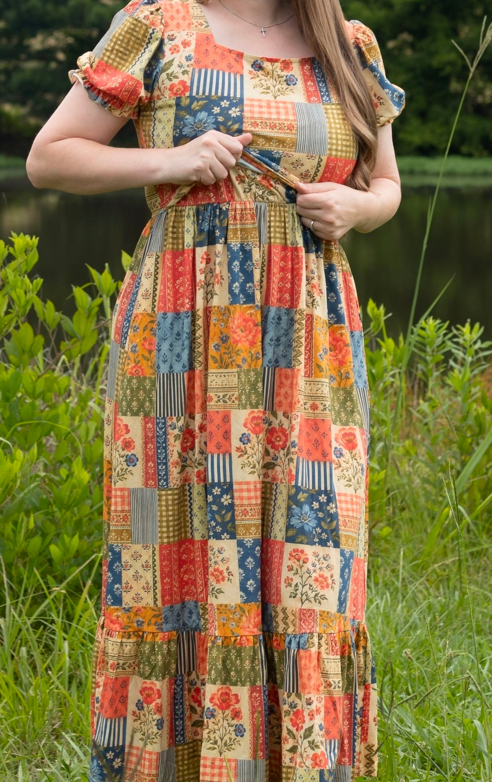 Pre-Order "Heritage Patchwork"  Cotton 50-inch Dress