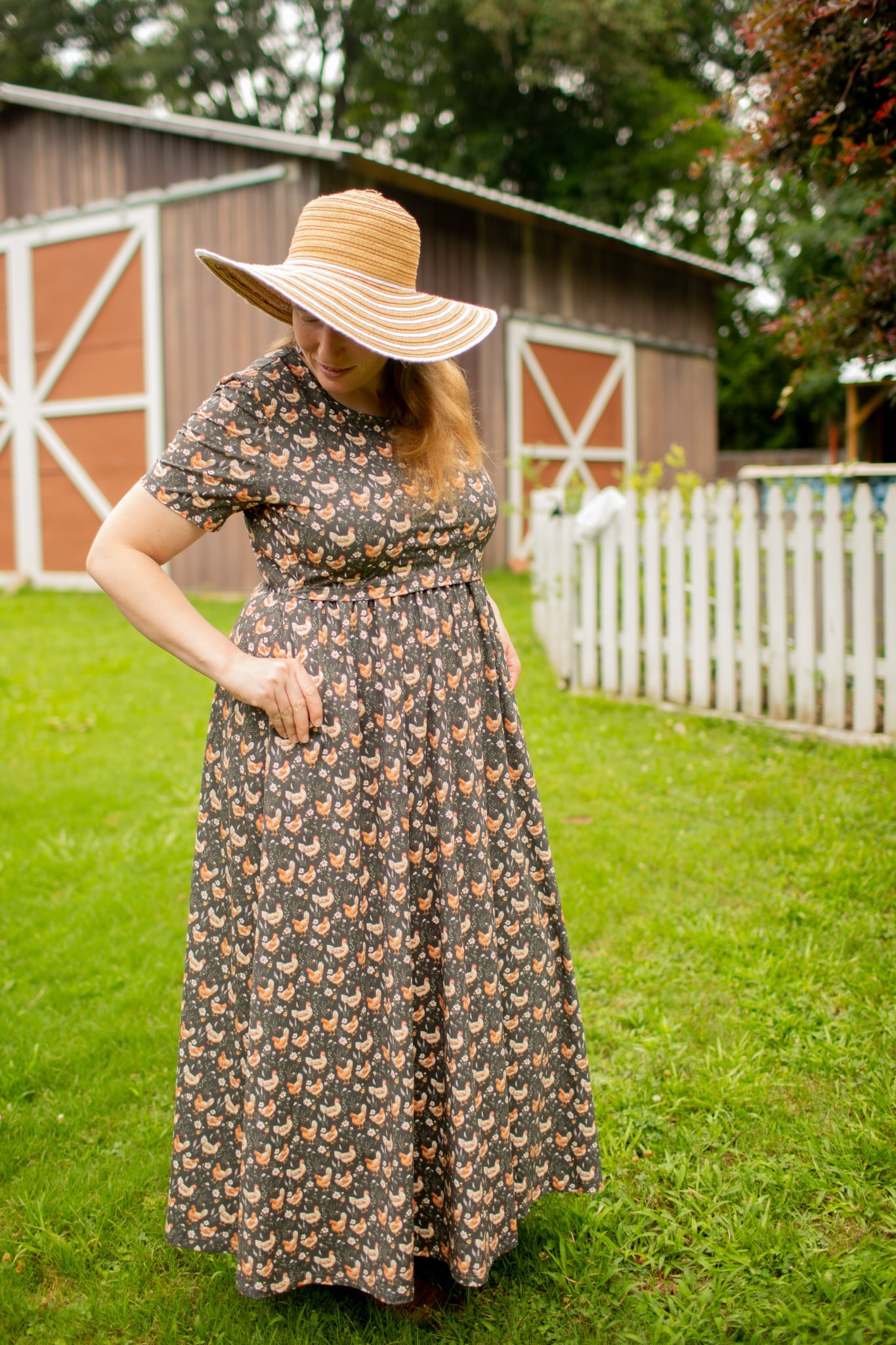 Pre-order "Farmyard Bevy" Cotton Maxi Dress