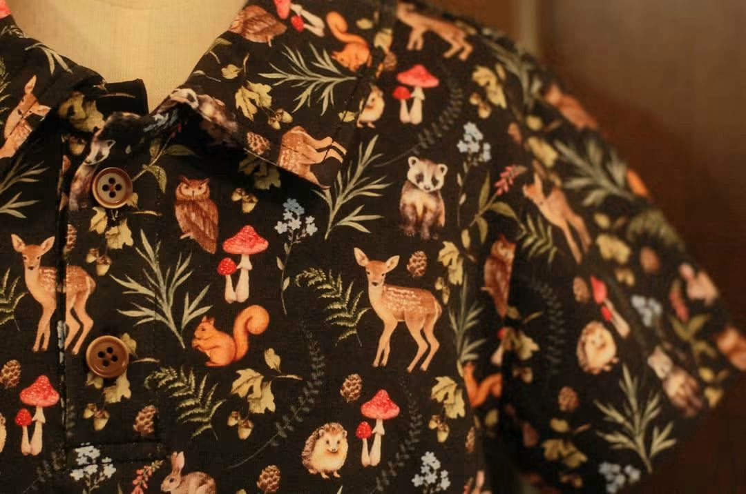 Boys Forest Friends Cotton Polo Shirt