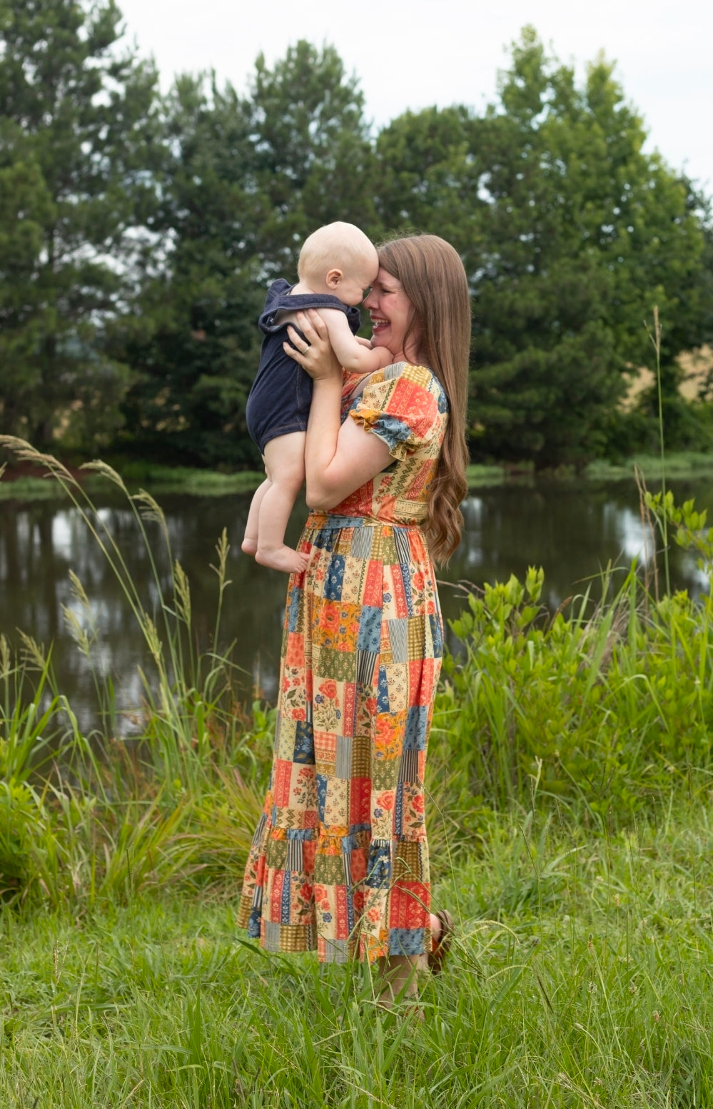 Pre-Order "Heritage Patchwork"  Cotton 50-inch Dress