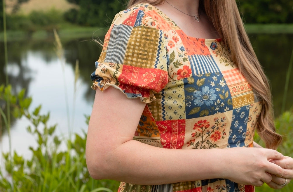 Pre-Order "Heritage Patchwork"  Cotton 50-inch Dress