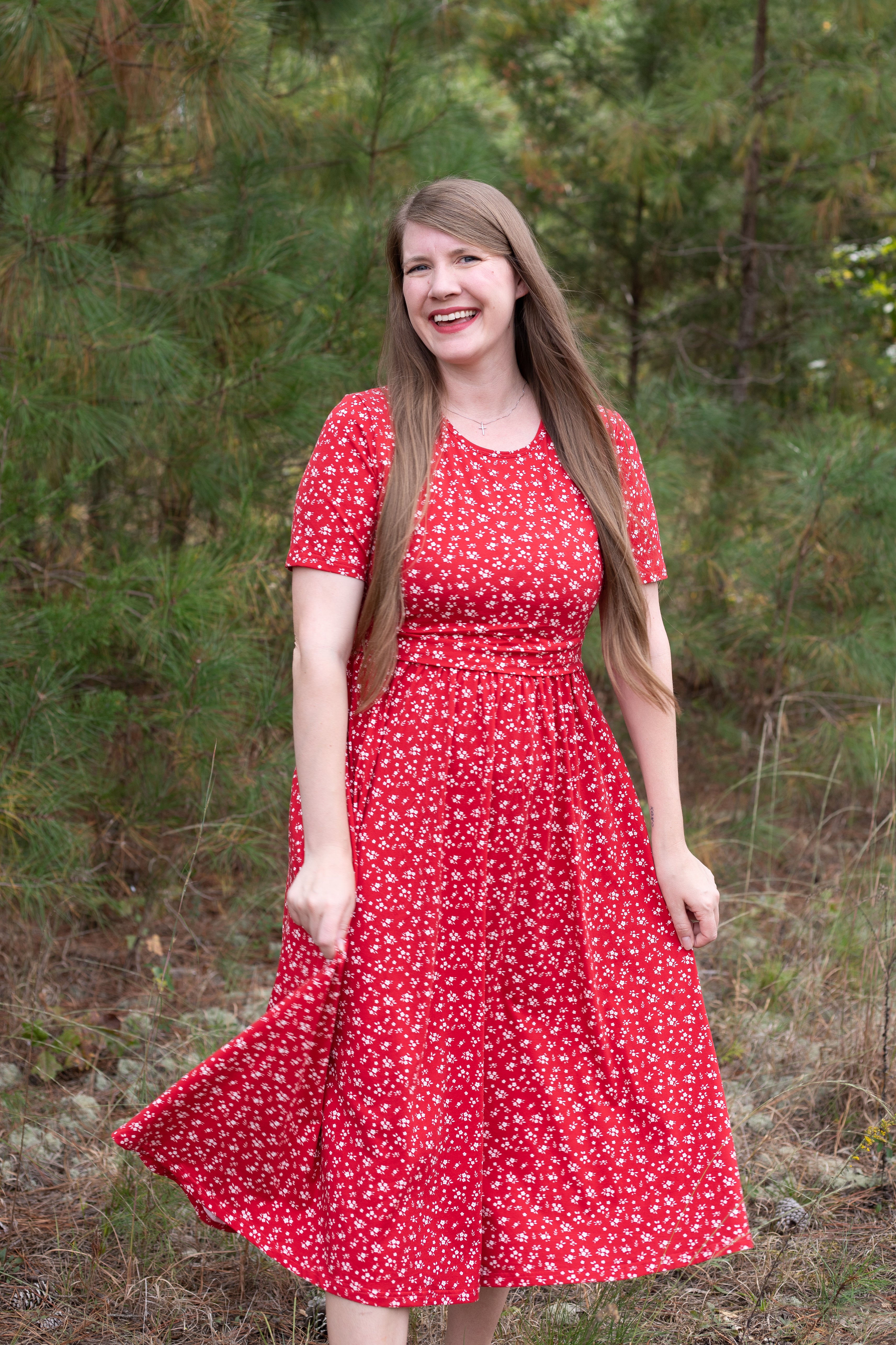Pre-Order "Ruby"  Cotton Midi Dress