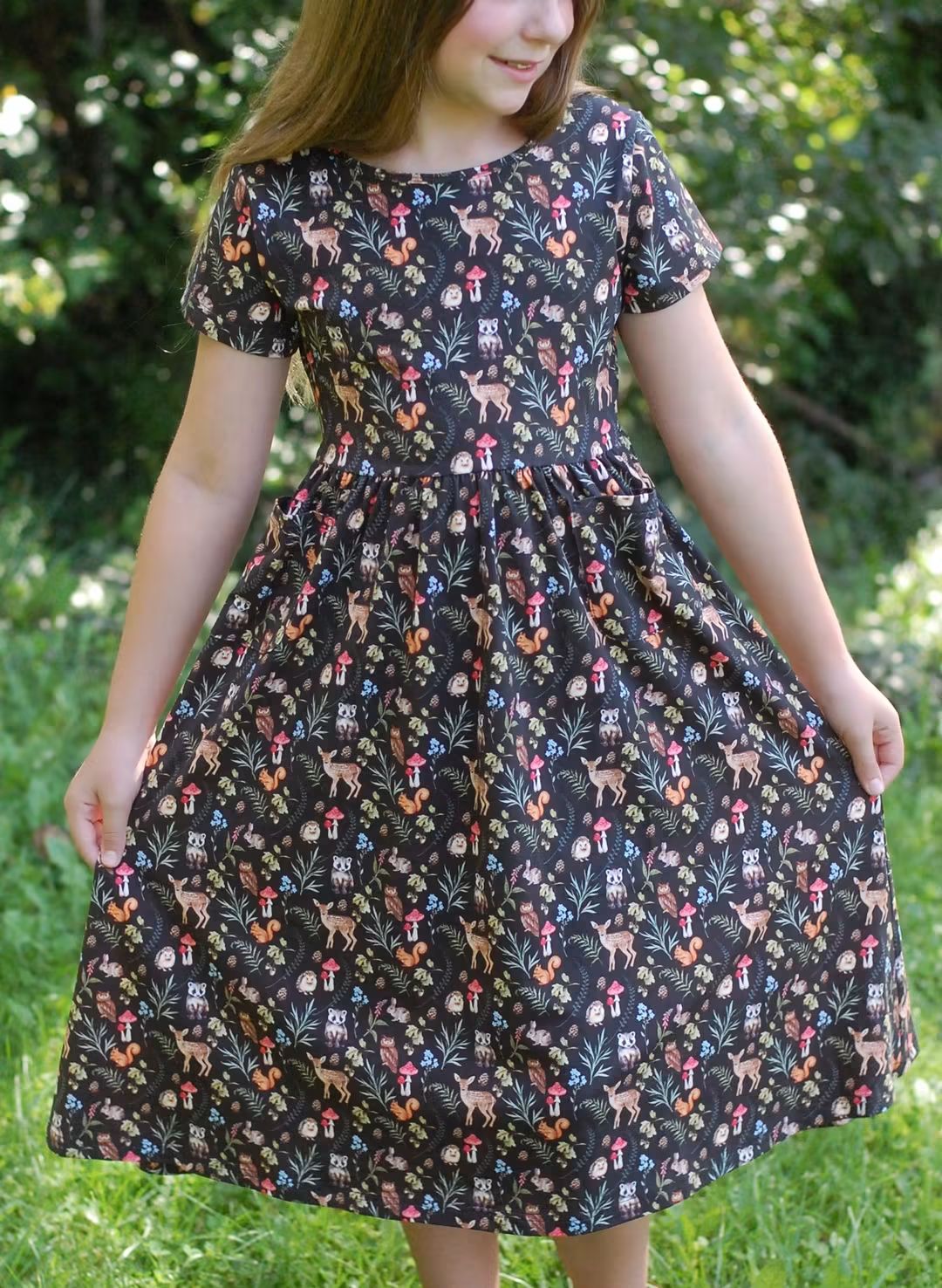 Pre-order Girls Forest Friends Cotton Dress