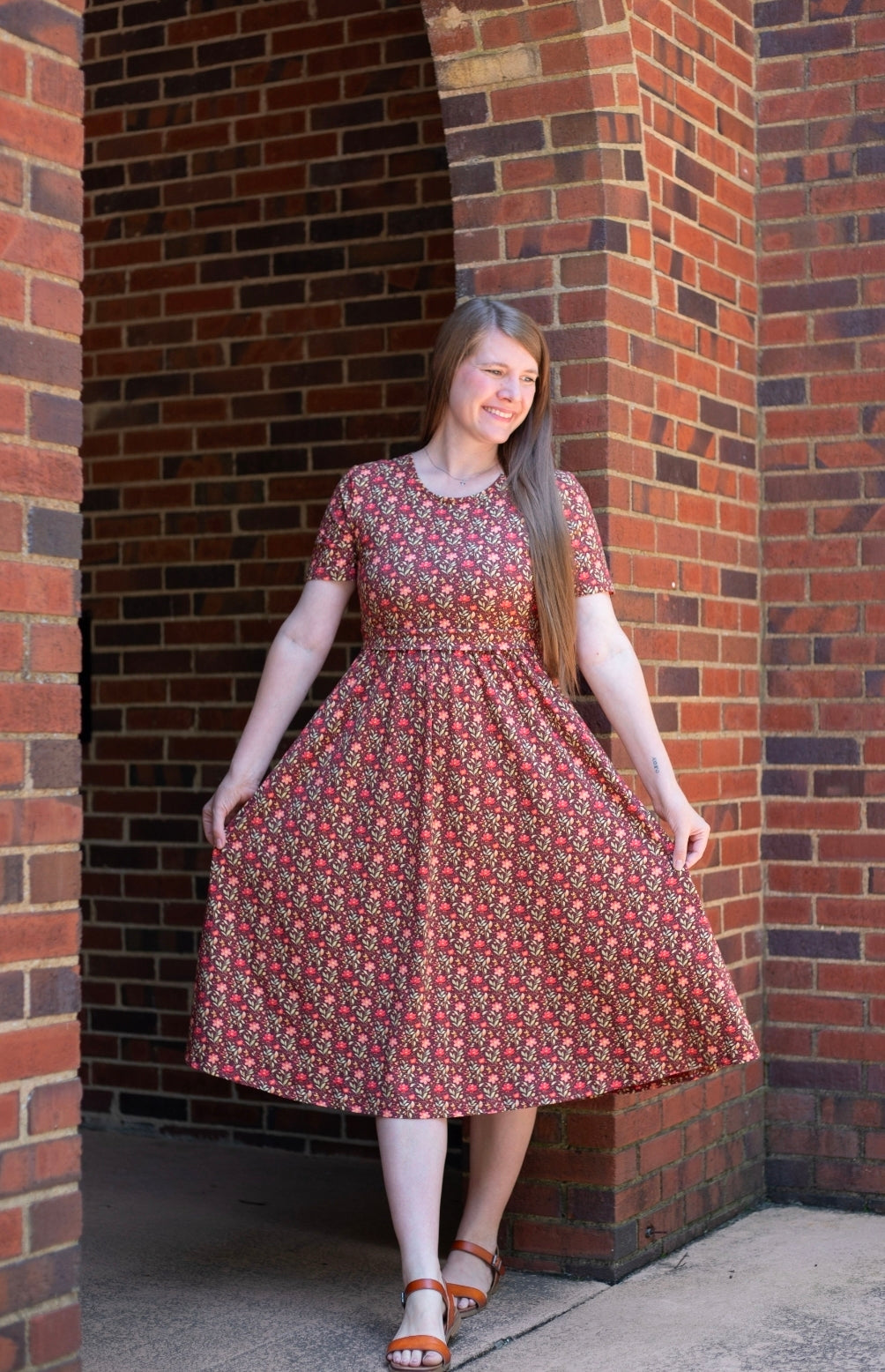 Pre-order "Daisy Blossoms"  Cotton Homestead Midi Dress