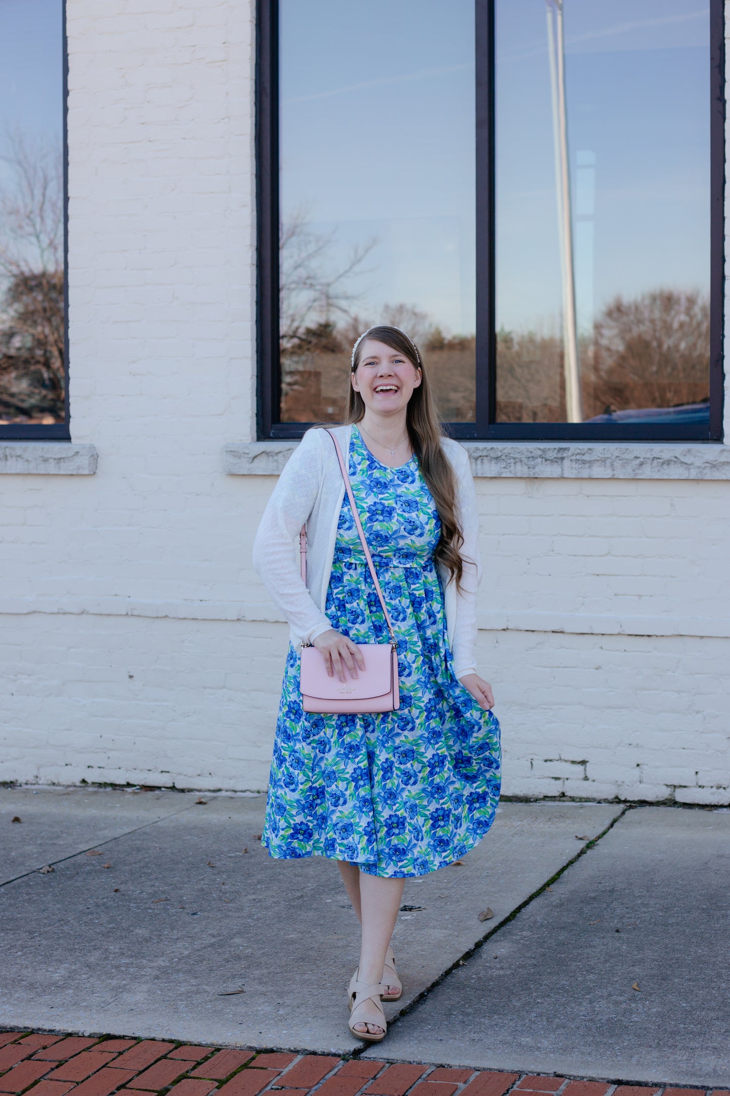 Watercolor Blooms Cotton Dress