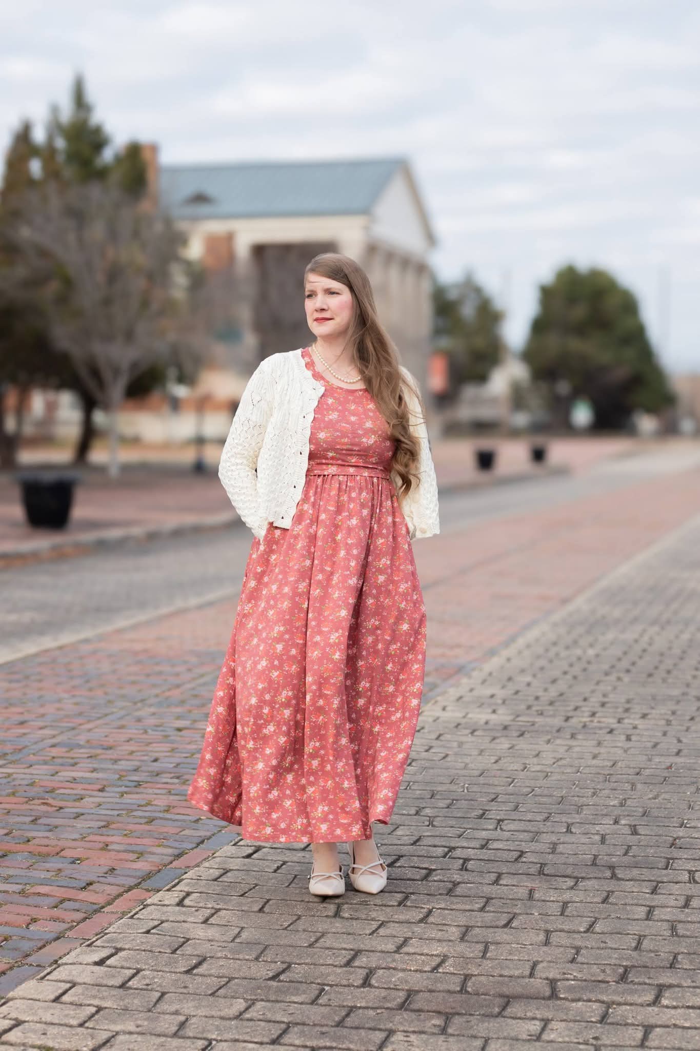Romantic Blooms Cotton Nursing-Friendly Maxi Dress