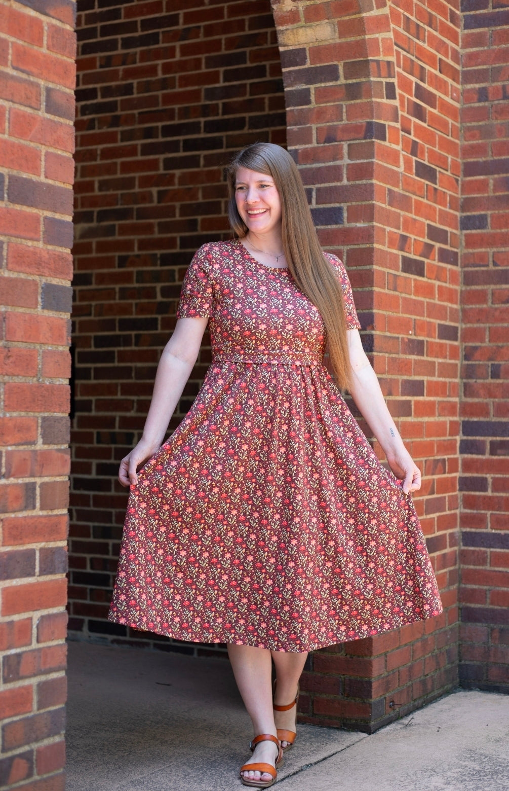 Pre-order "Daisy Blossoms"  Cotton Homestead Midi Dress