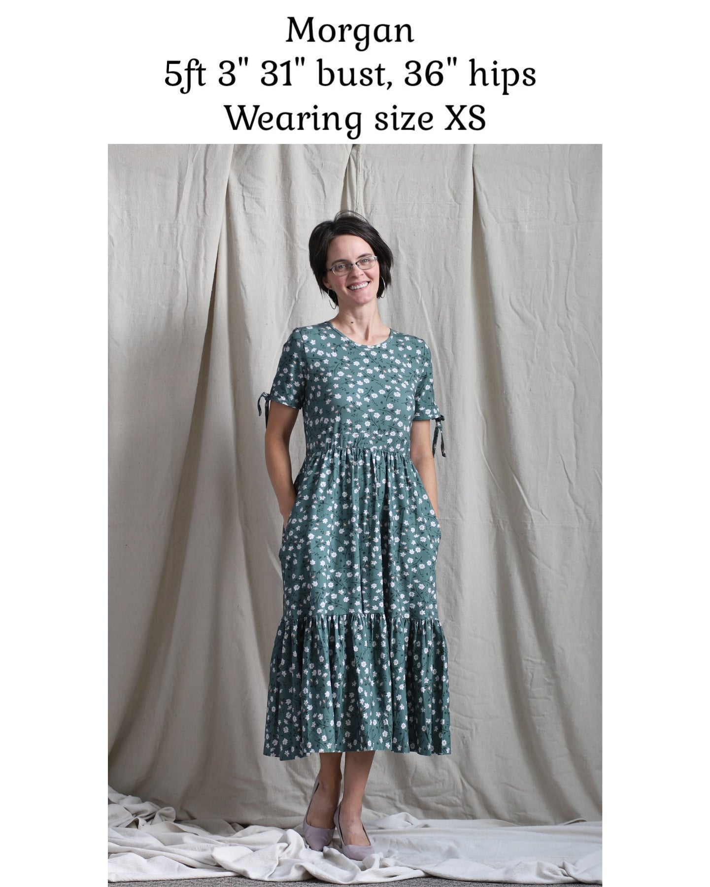 Daisy Blooms Cotton Tiered Midi Dress