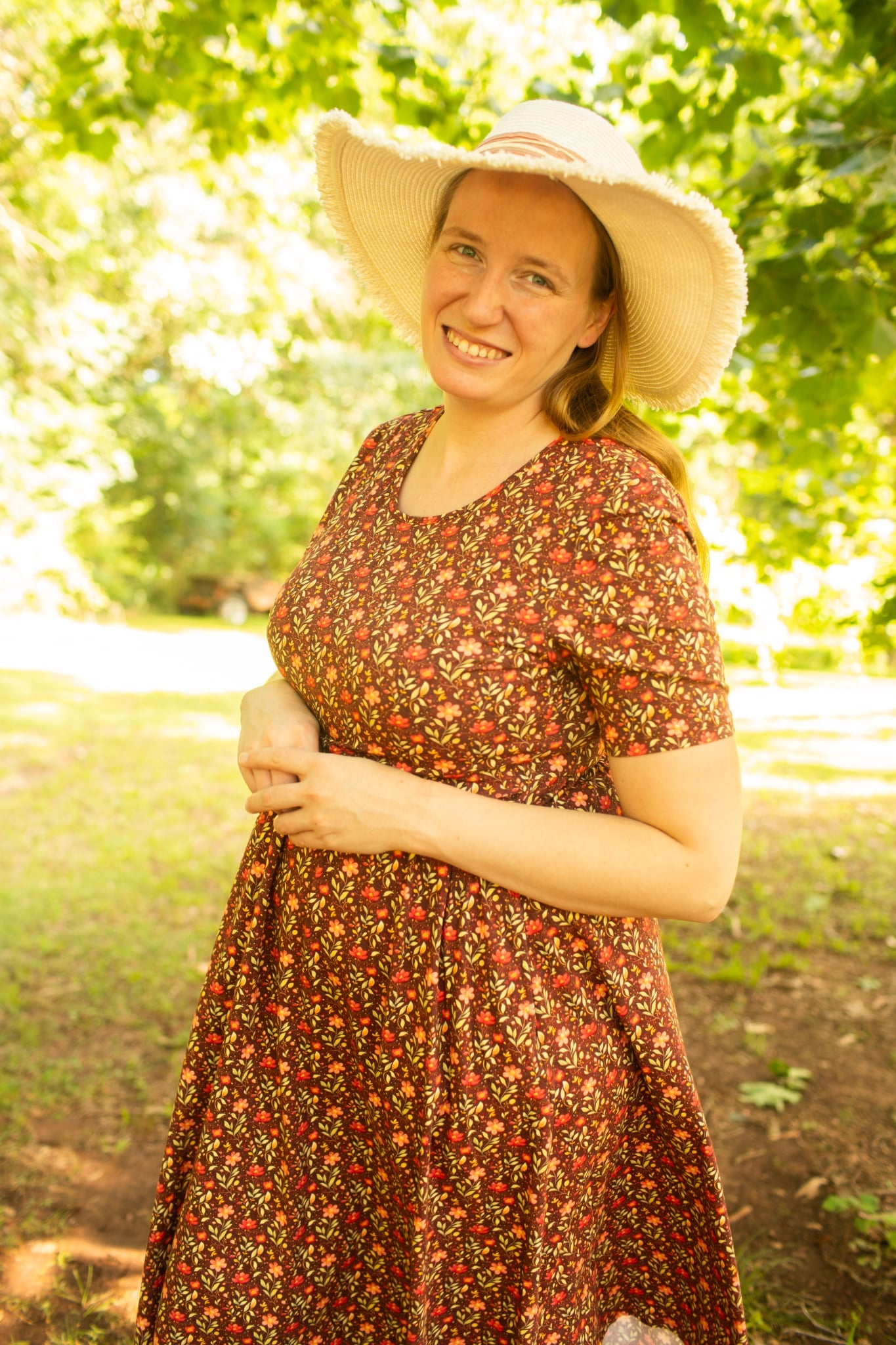 Pre-order "Daisy Blossoms"  Cotton Homestead Midi Dress