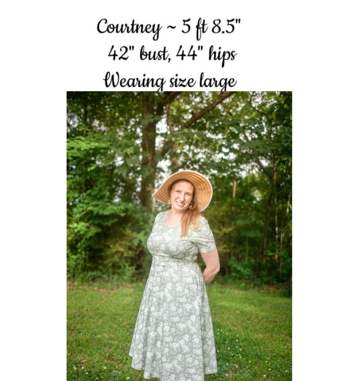 Sage Blossom Cotton Twirl Dress