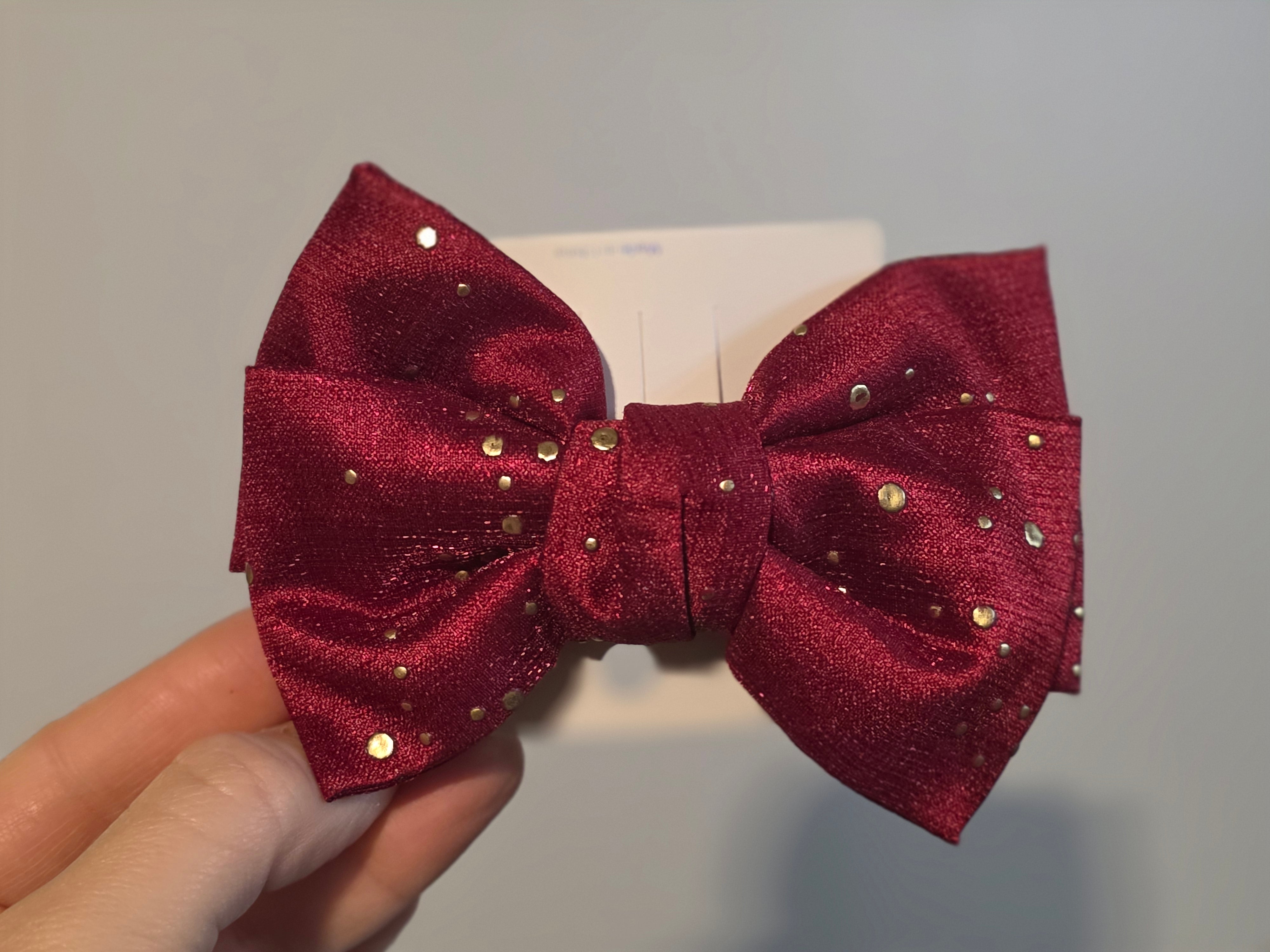 5" Hair Bow in Burgundy