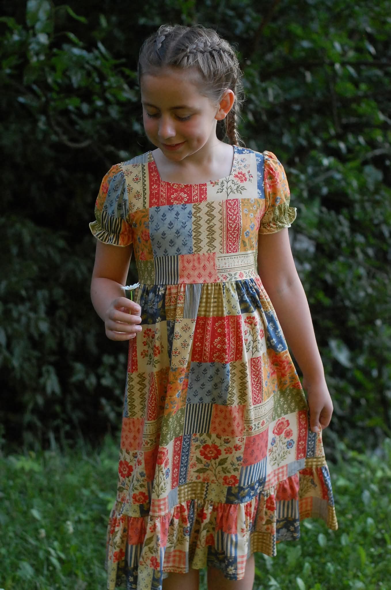 Pre-order Girls "Heritage Patchwork"  Cotton Tiered Dress