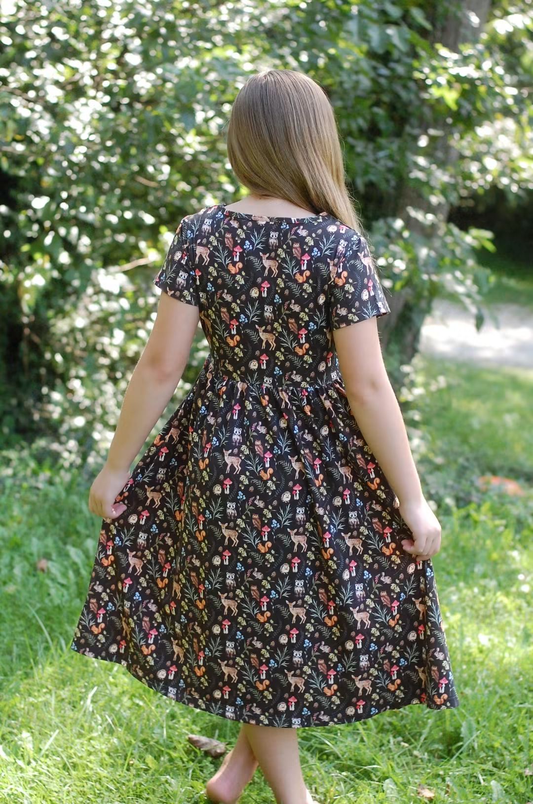 Pre-order Girls Forest Friends Cotton Dress