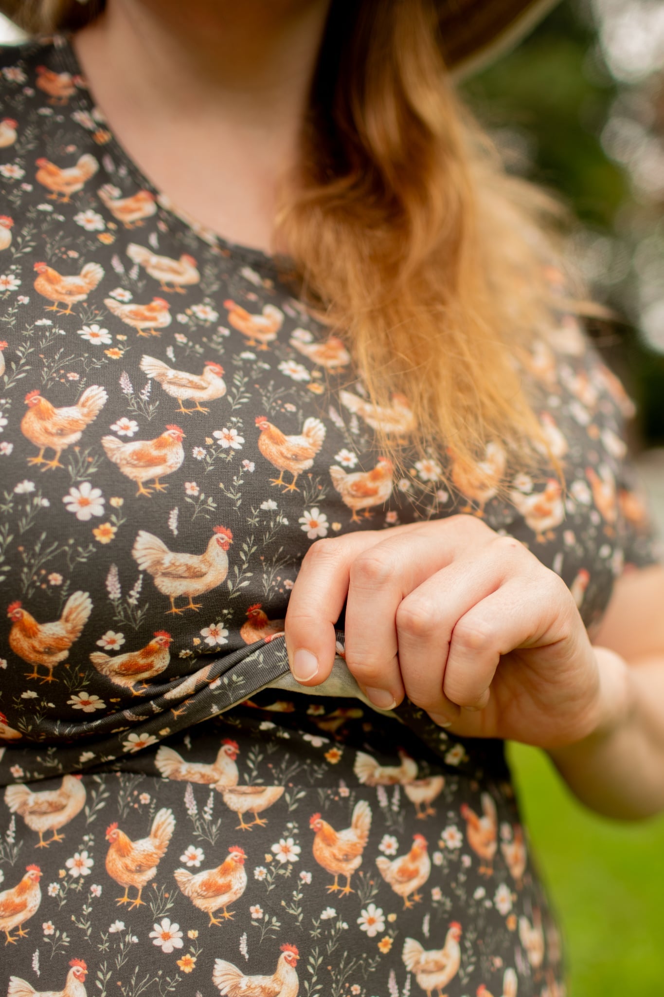 Pre-Order "Farmyard Bevy"  Cotton Twirl Midi Dress