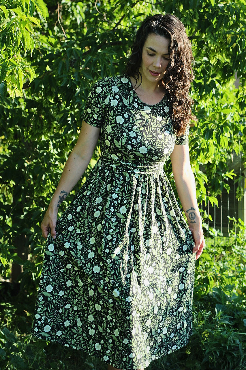 Pre-order "Blossoming Ivy" Cotton Homestead Midi Dress