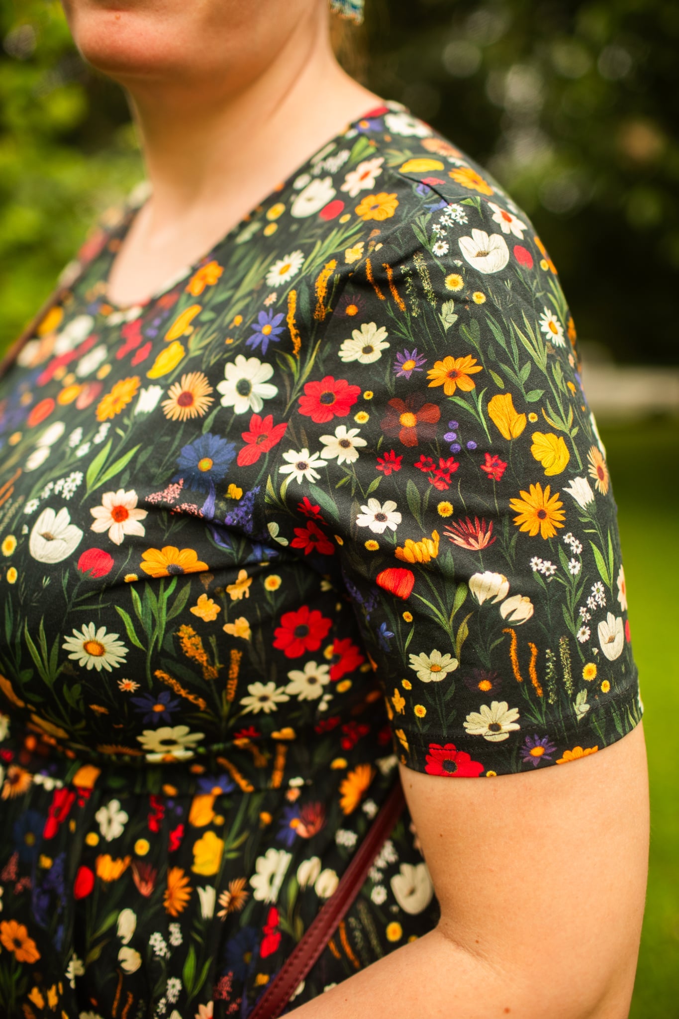Pre-order "Midnight Wildflower"  Cotton Homestead Midi Dress