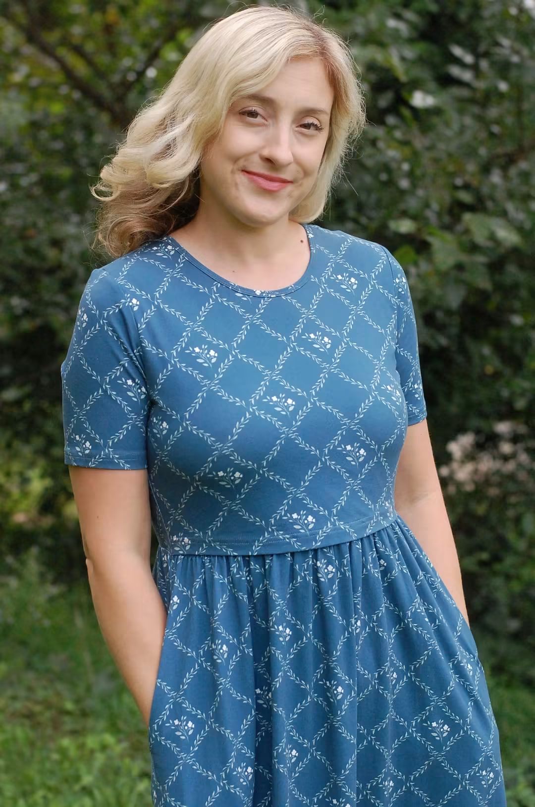 Pre-Order "Noel"  Midi Dress with Natural Waist Bodice