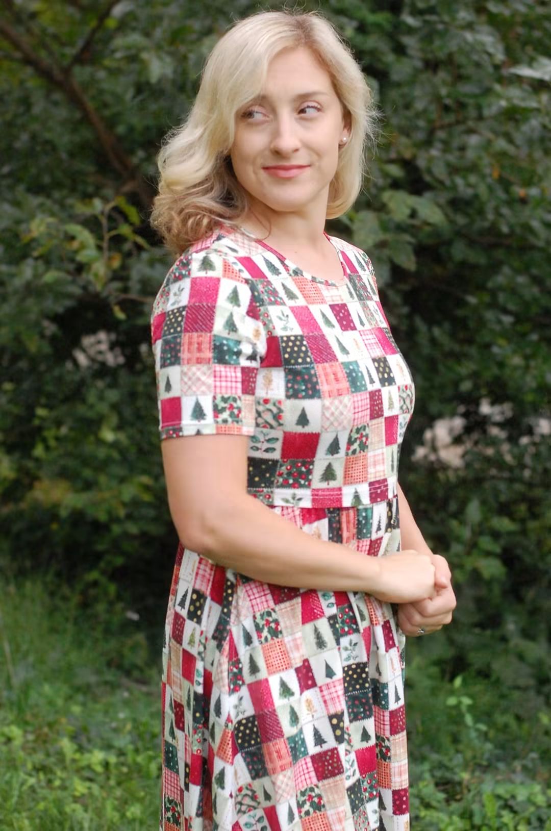 Pre-Order "Holiday Cheer"  Cotton Midi Dress