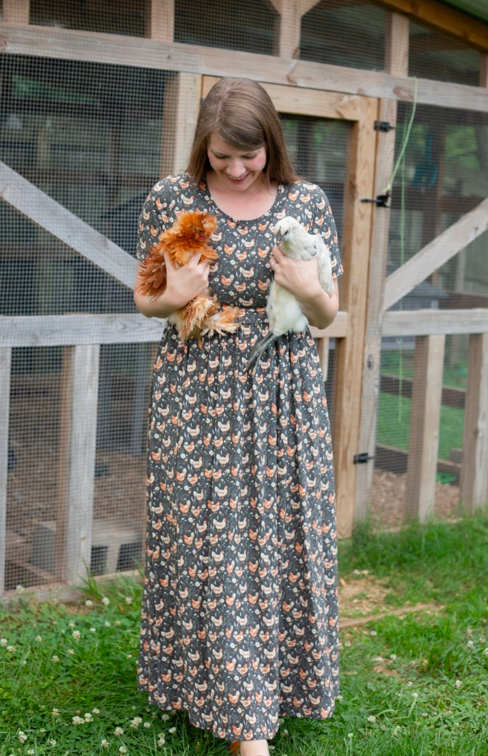 Pre-order "Farmyard Bevy" Cotton Maxi Dress