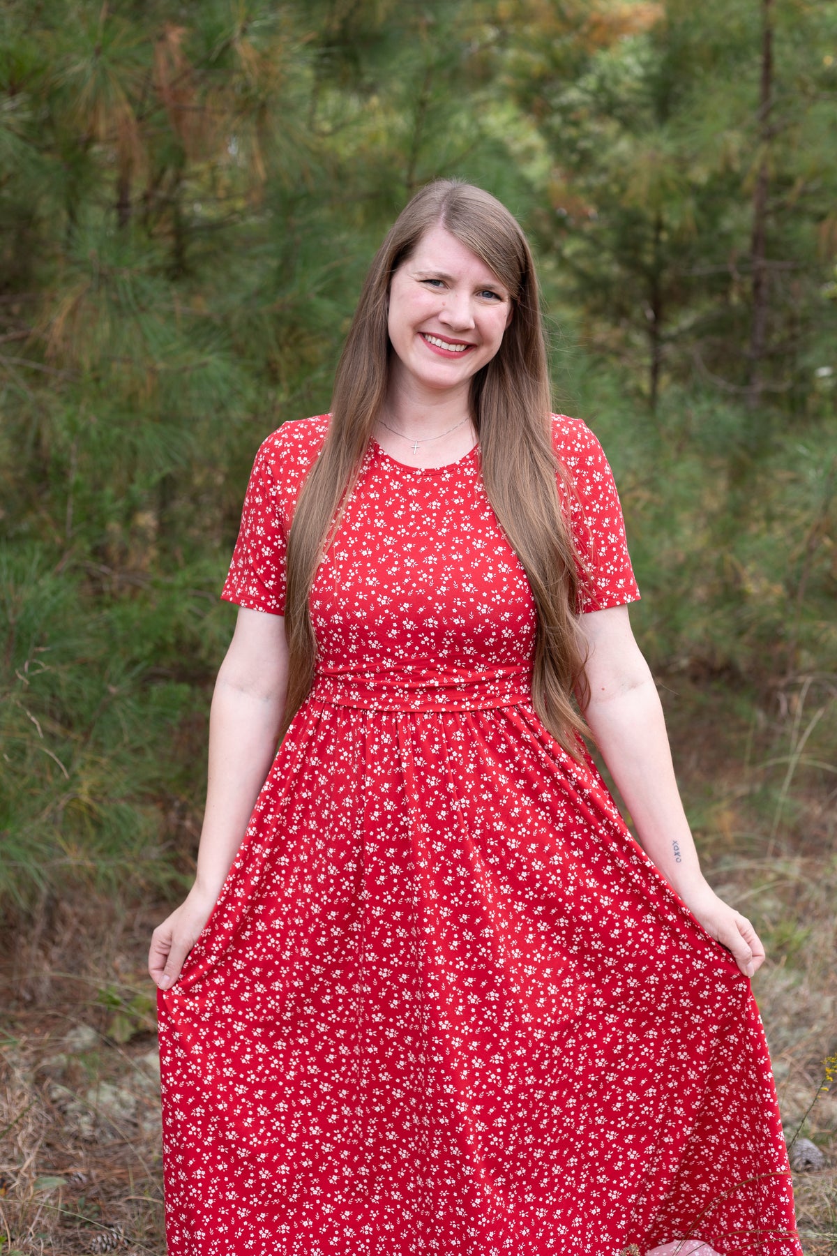 Pre-Order "Ruby"  Cotton Midi Dress