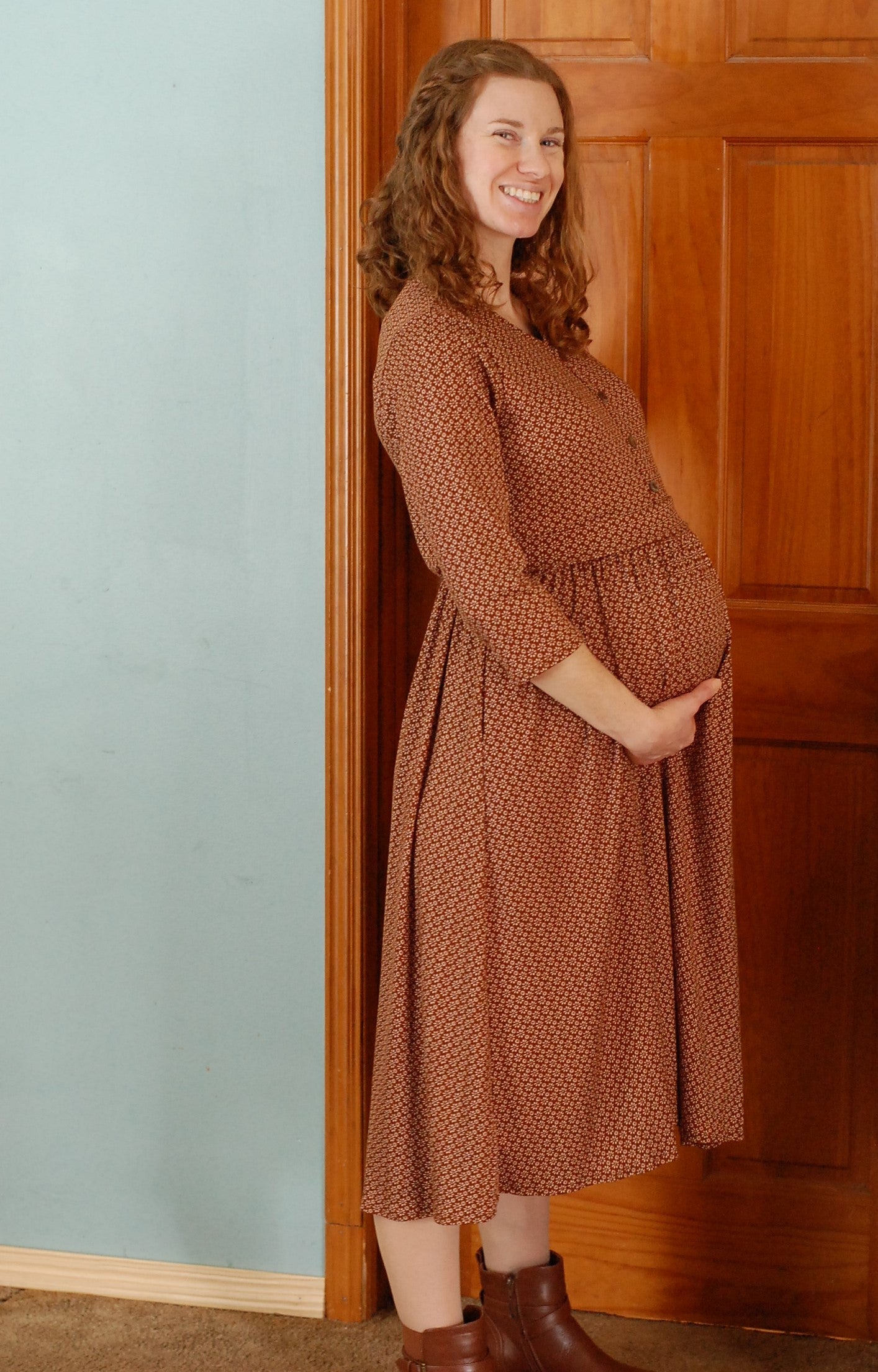 Simply Daisy Button Style Dress Nursing & Maternity Friendly