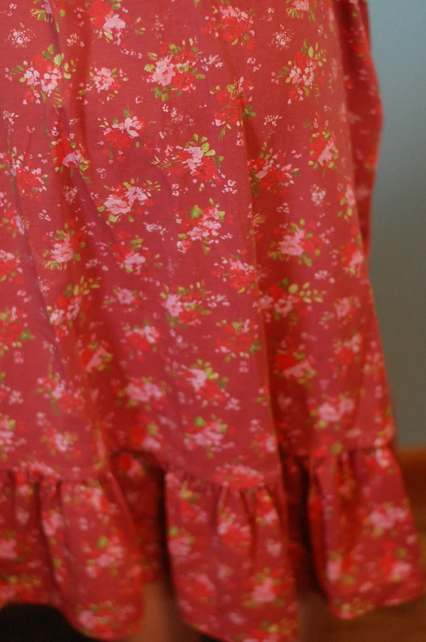 Girls Romantic Blooms Cotton Tiered Dress
