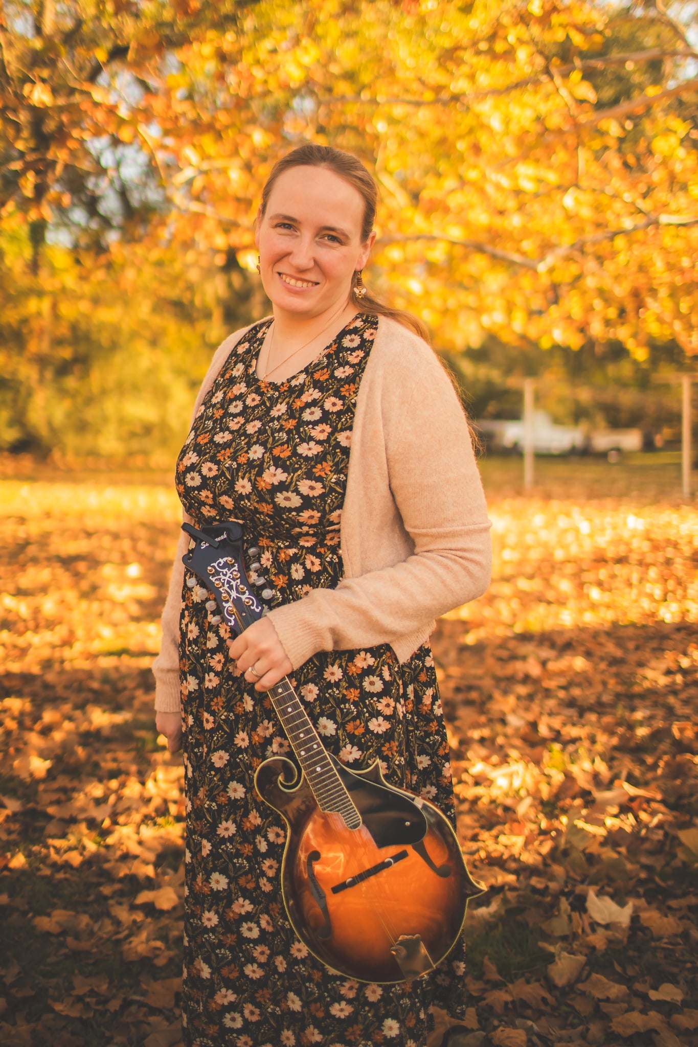 Autumn Blooms Cotton Homestead Midi Dress