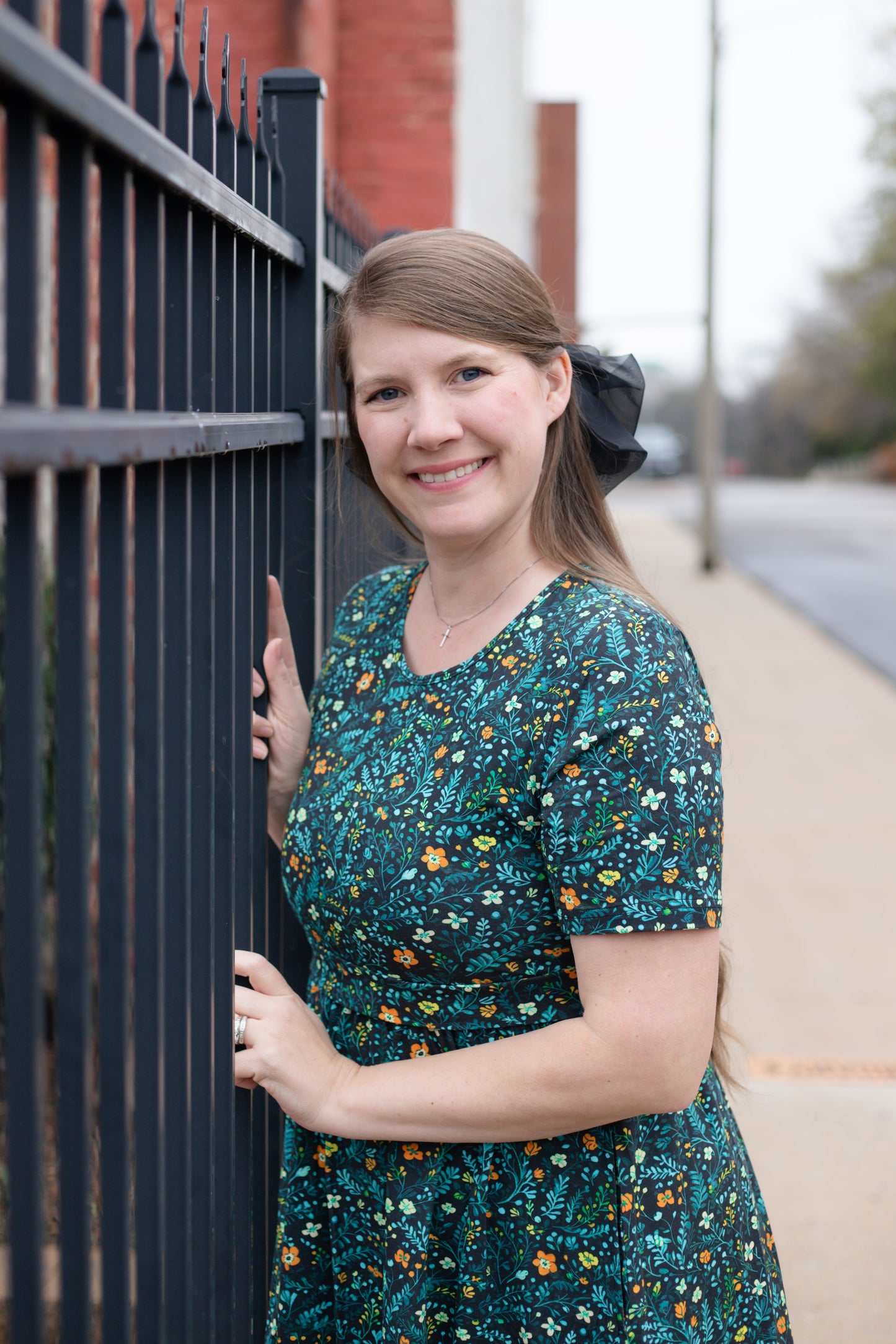 Cotton Fernwood Floral Homestead Nursing Friendly Dress