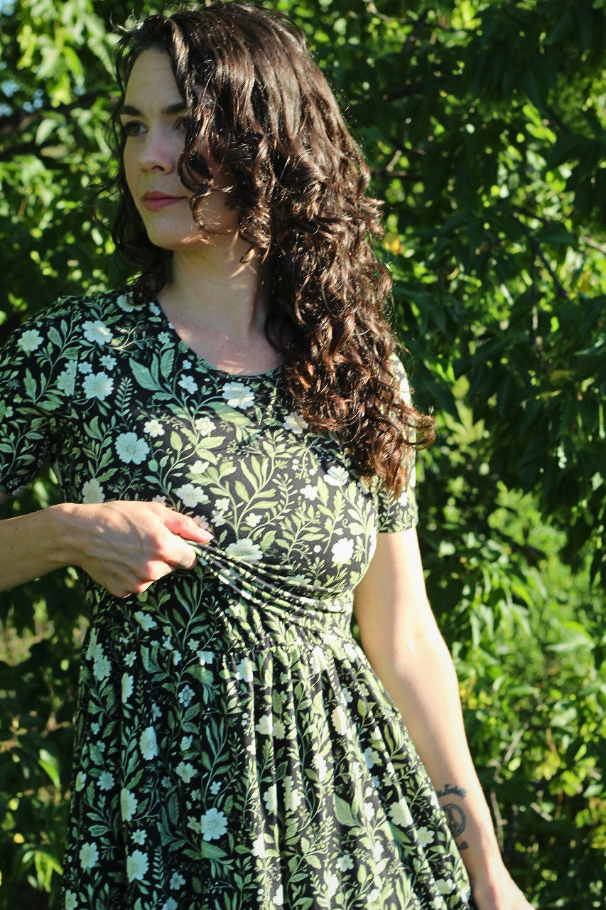 Pre-order "Blossoming Ivy" Cotton Homestead Midi Dress