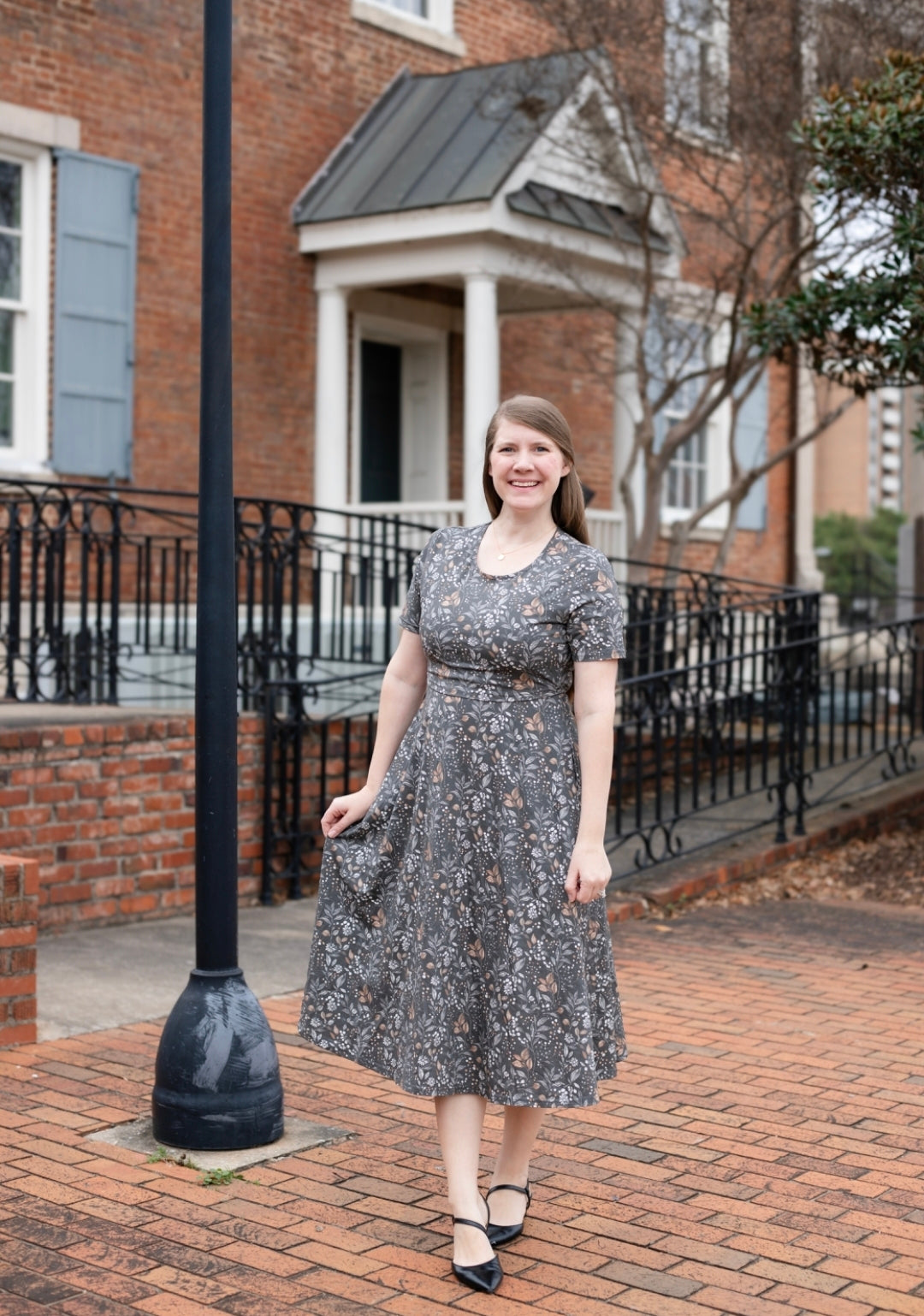 Floral "Ivy" Cotton Twirl Dress
