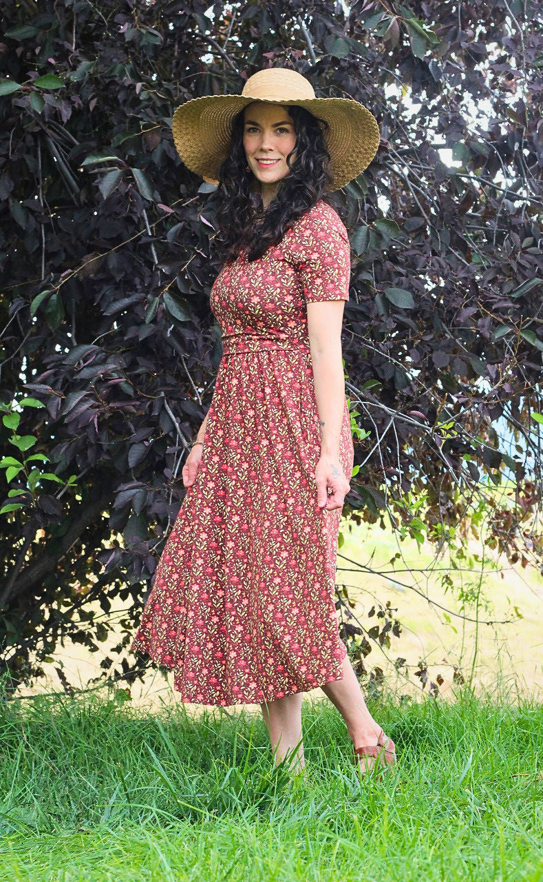 Pre-order "Daisy Blossoms"  Cotton Homestead Midi Dress
