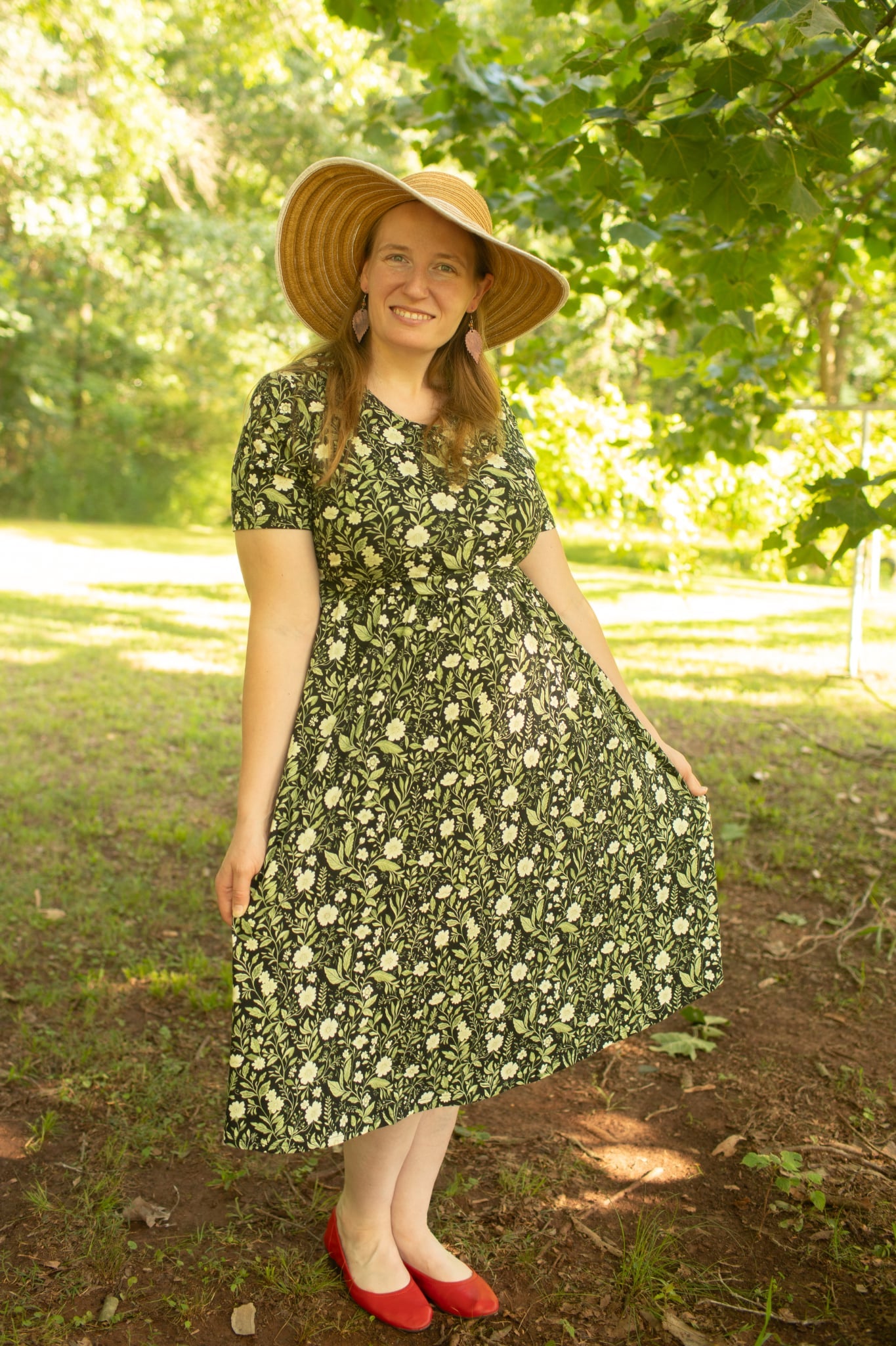 Pre-order "Blossoming Ivy" Cotton Homestead Midi Dress