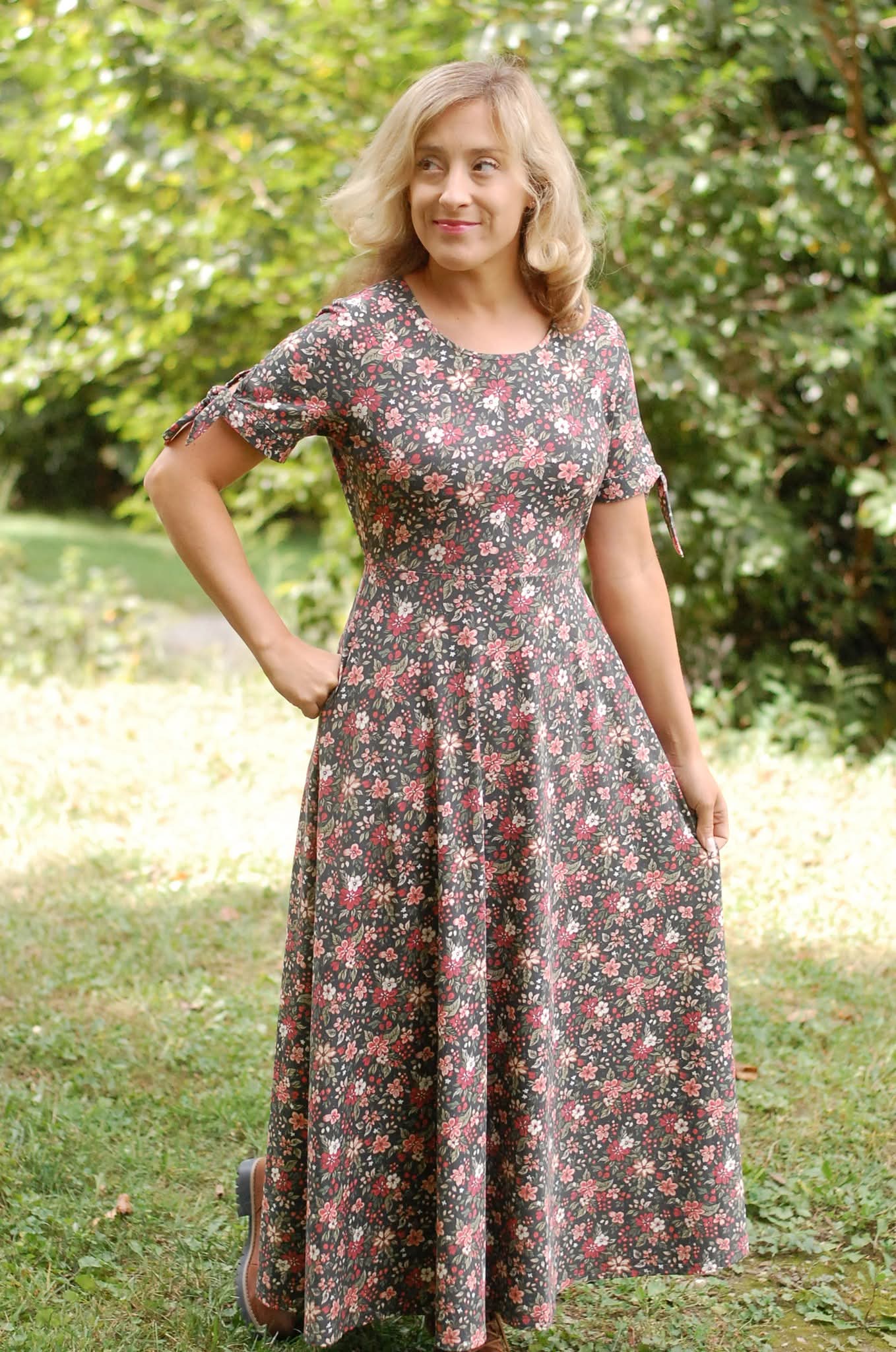 Pre-Order Merry Blooms Cotton Maxi Twirl Dress