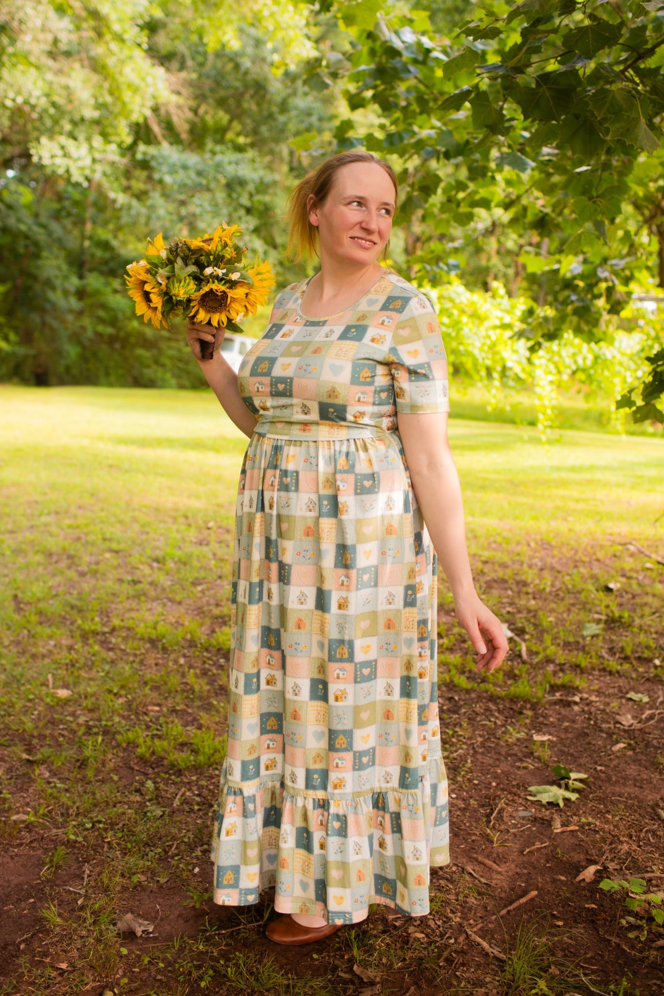 Pre-Order "Storybook Cottage"  Patchwork Cotton Maxi Dress