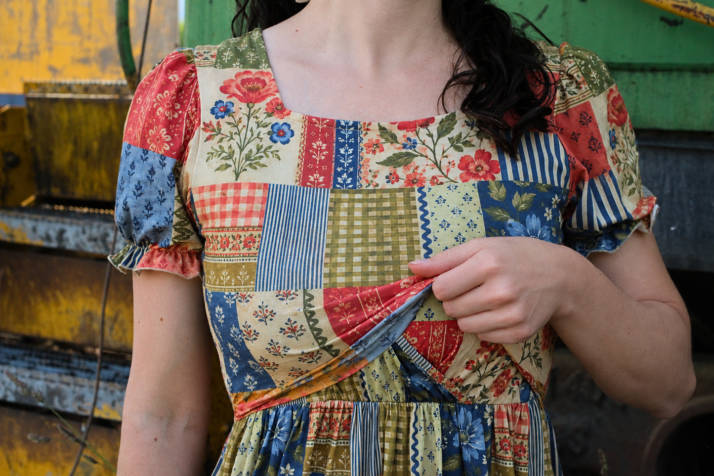 Pre-Order "Heritage Patchwork"  Cotton 50-inch Dress