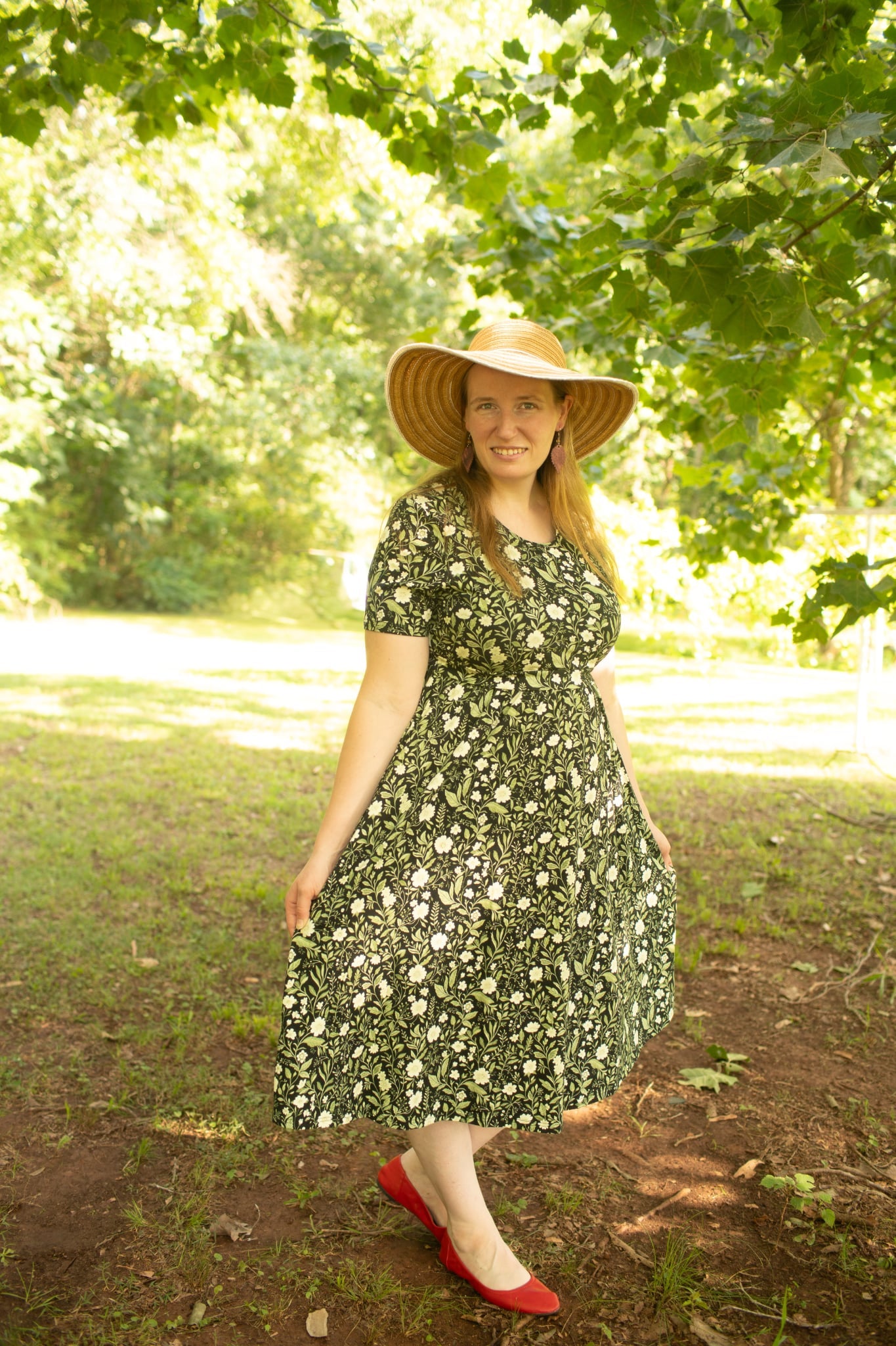 Pre-order "Blossoming Ivy" Cotton Homestead Midi Dress