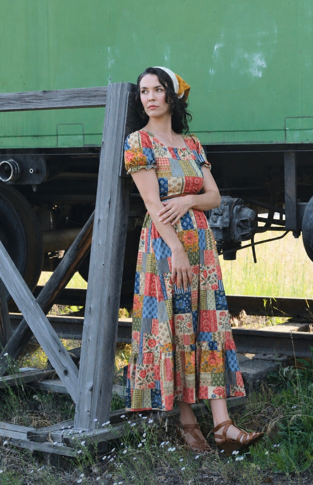 Pre-Order "Heritage Patchwork"  Cotton 50-inch Dress