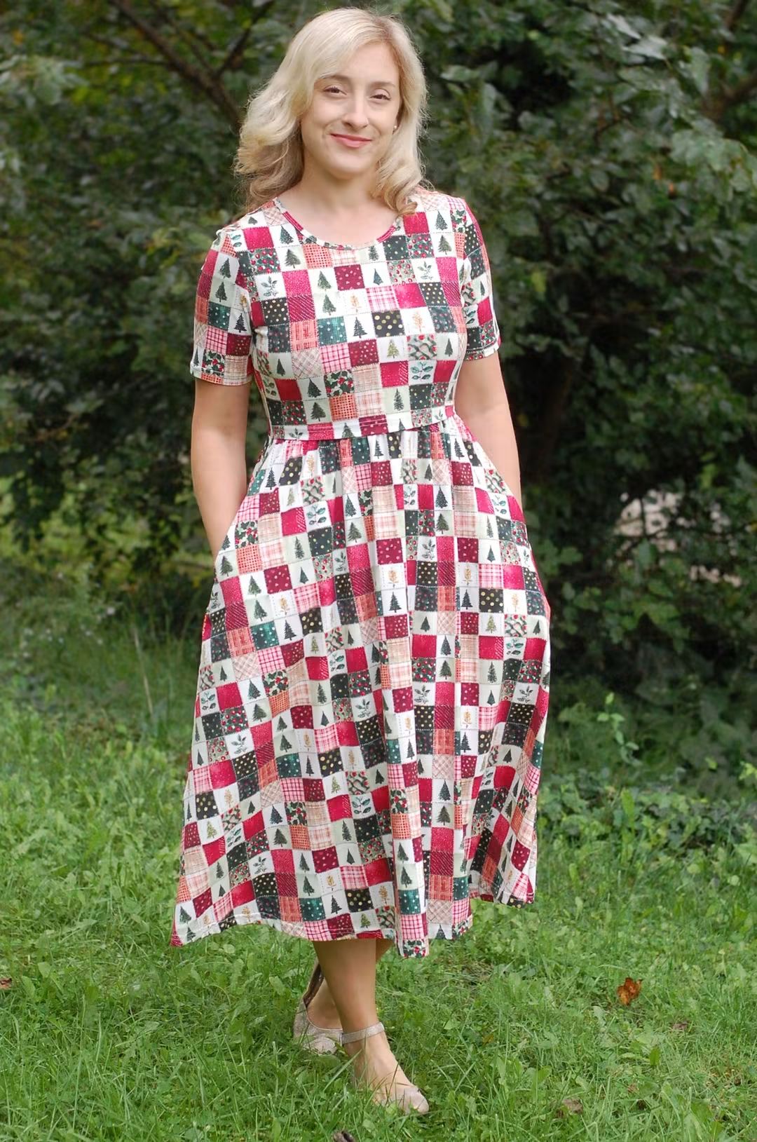 Pre-Order "Holiday Cheer"  Cotton Midi Dress