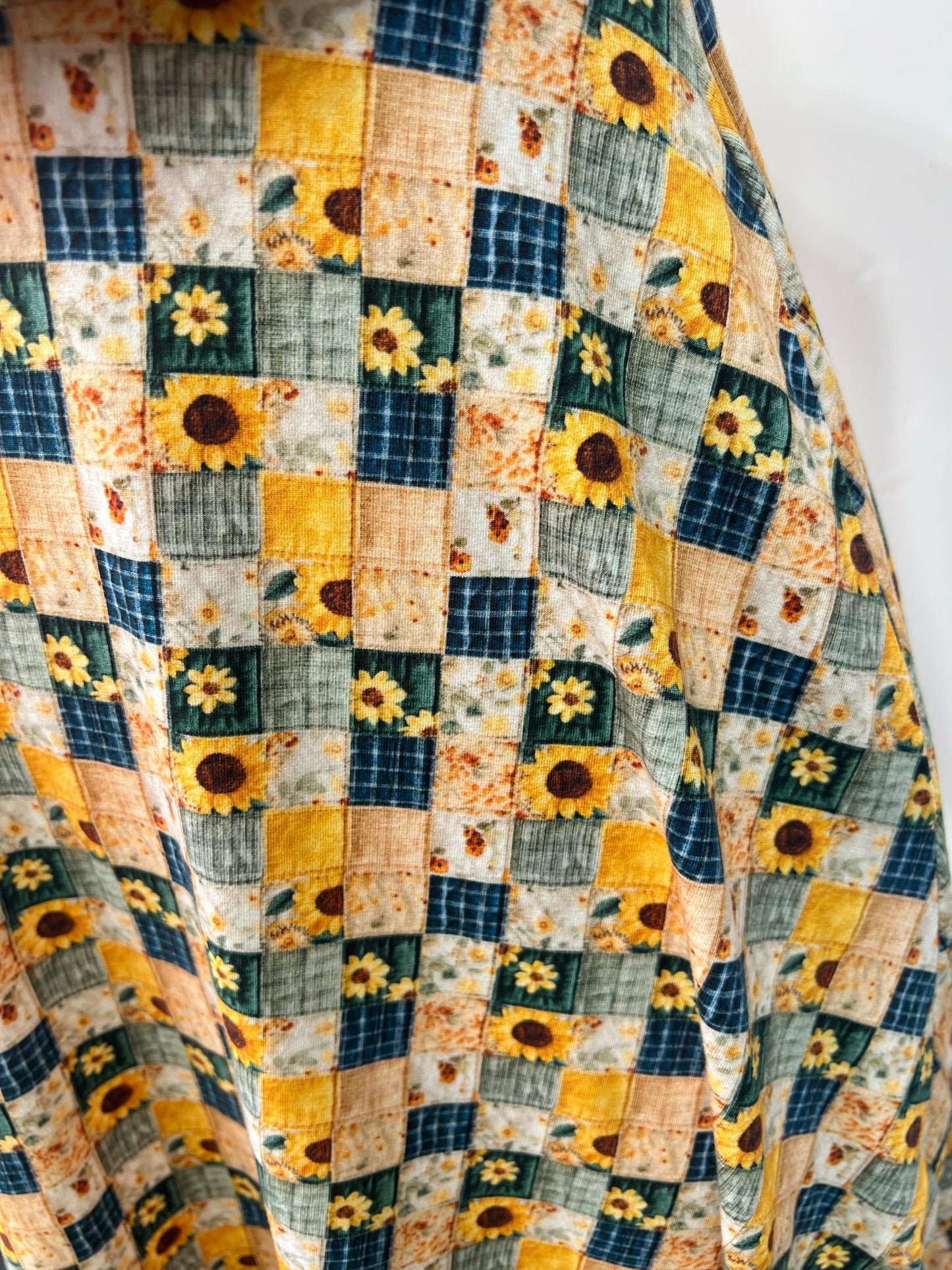 Pre-Order Cotton Sunflower Patchwork Nursing Friendly Twirl Dress