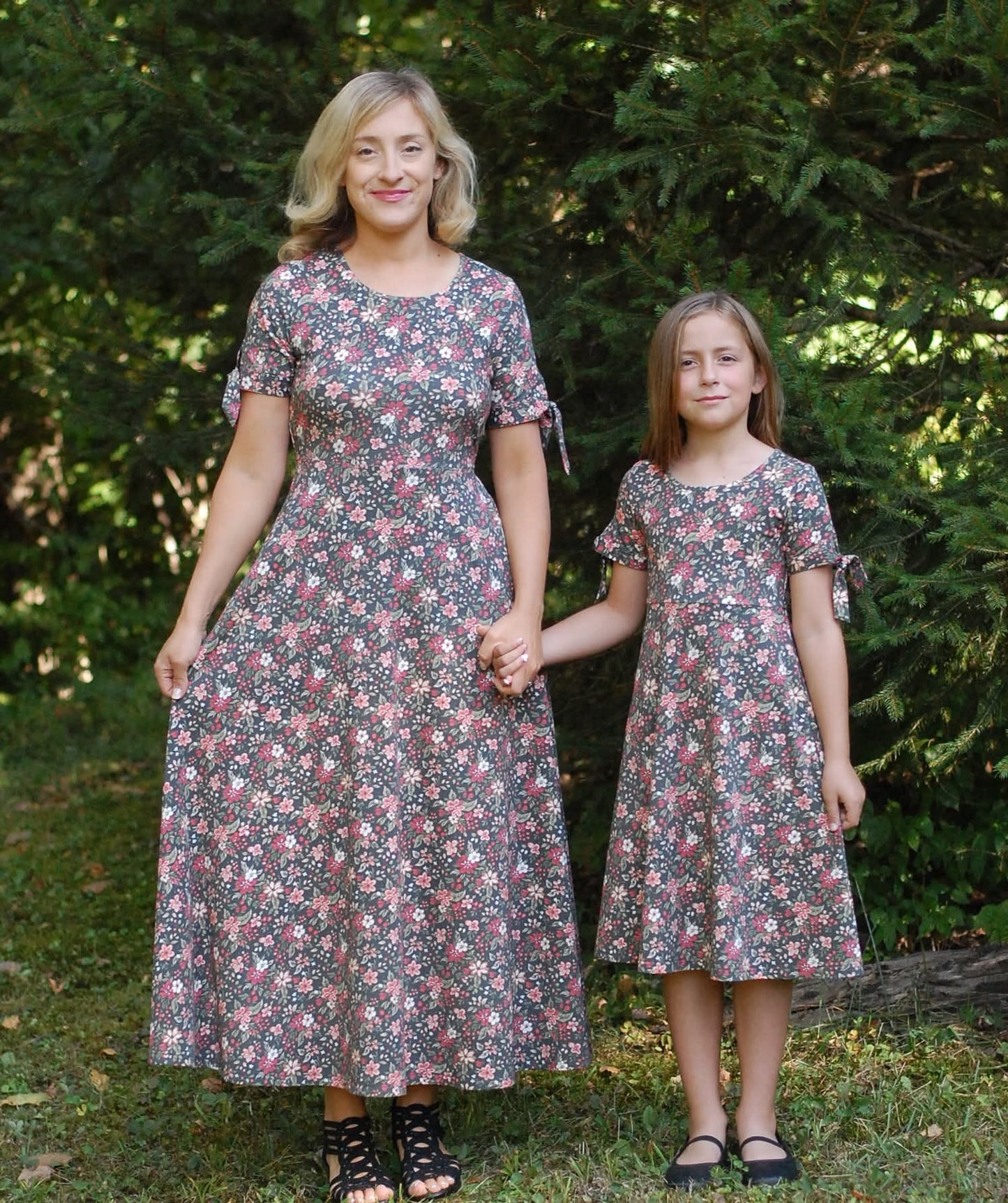 Pre-Order Merry Blooms Cotton Maxi Twirl Dress
