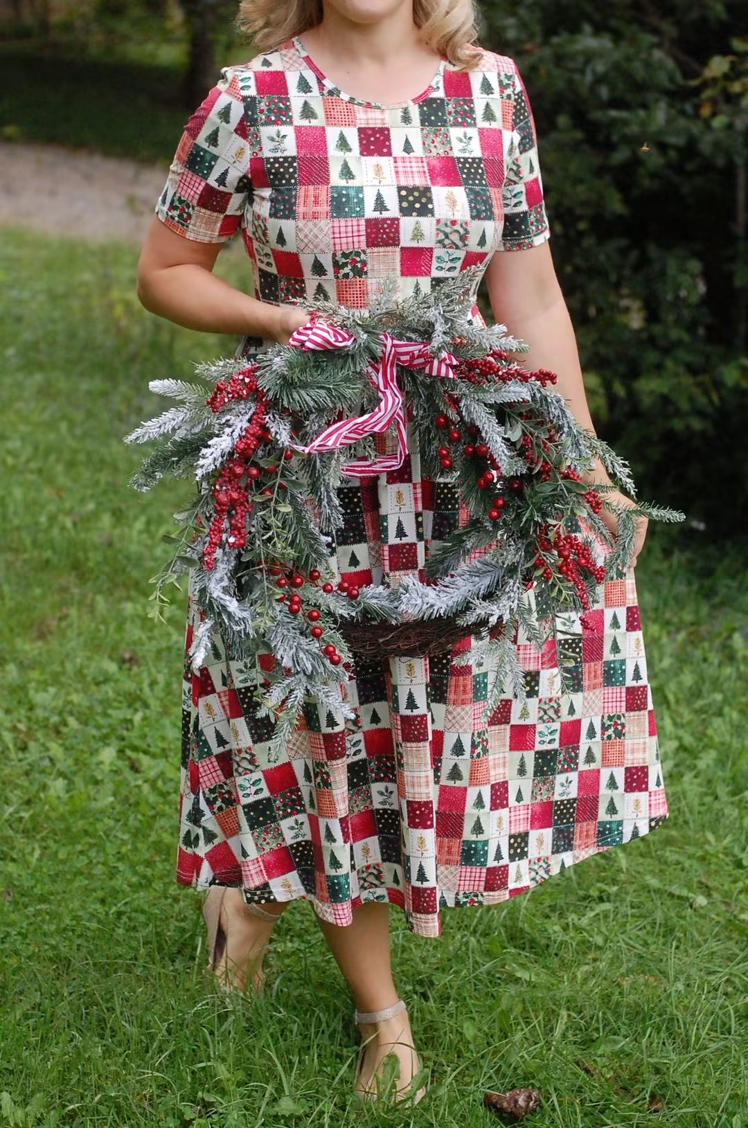 Pre-Order "Holiday Cheer"  Cotton Midi Dress