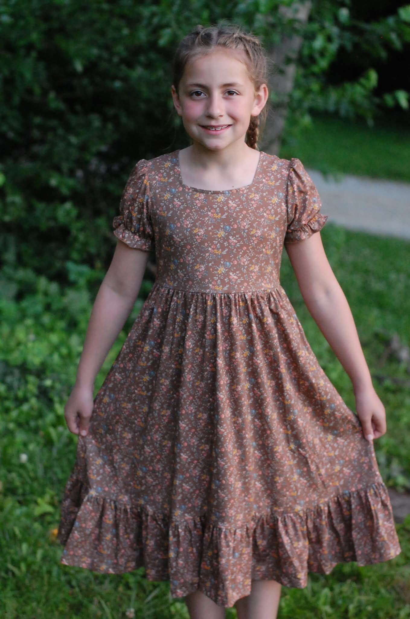 Pre-Order Girls "Little Dress on the Prairie" Cotton Tiered Dress
