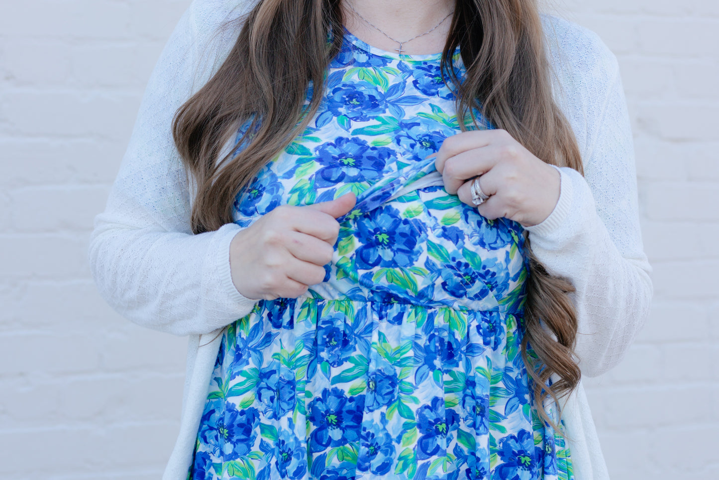 Watercolor Blooms Cotton Dress