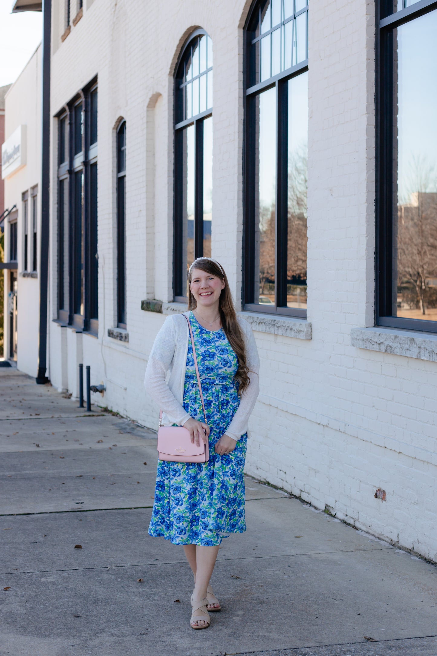 Watercolor Blooms Cotton Dress