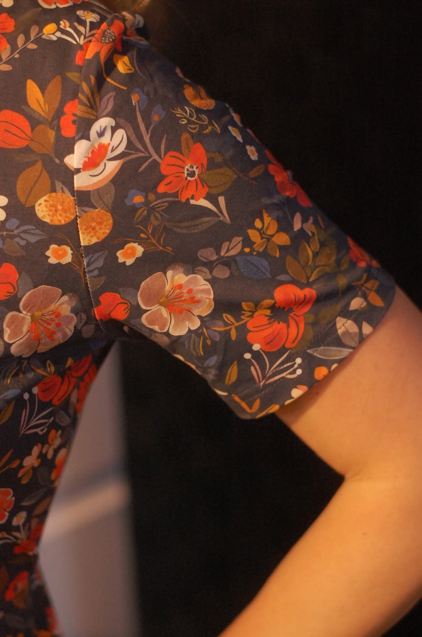 Antique Floral Cotton Twirl Dress Nursing Friendly