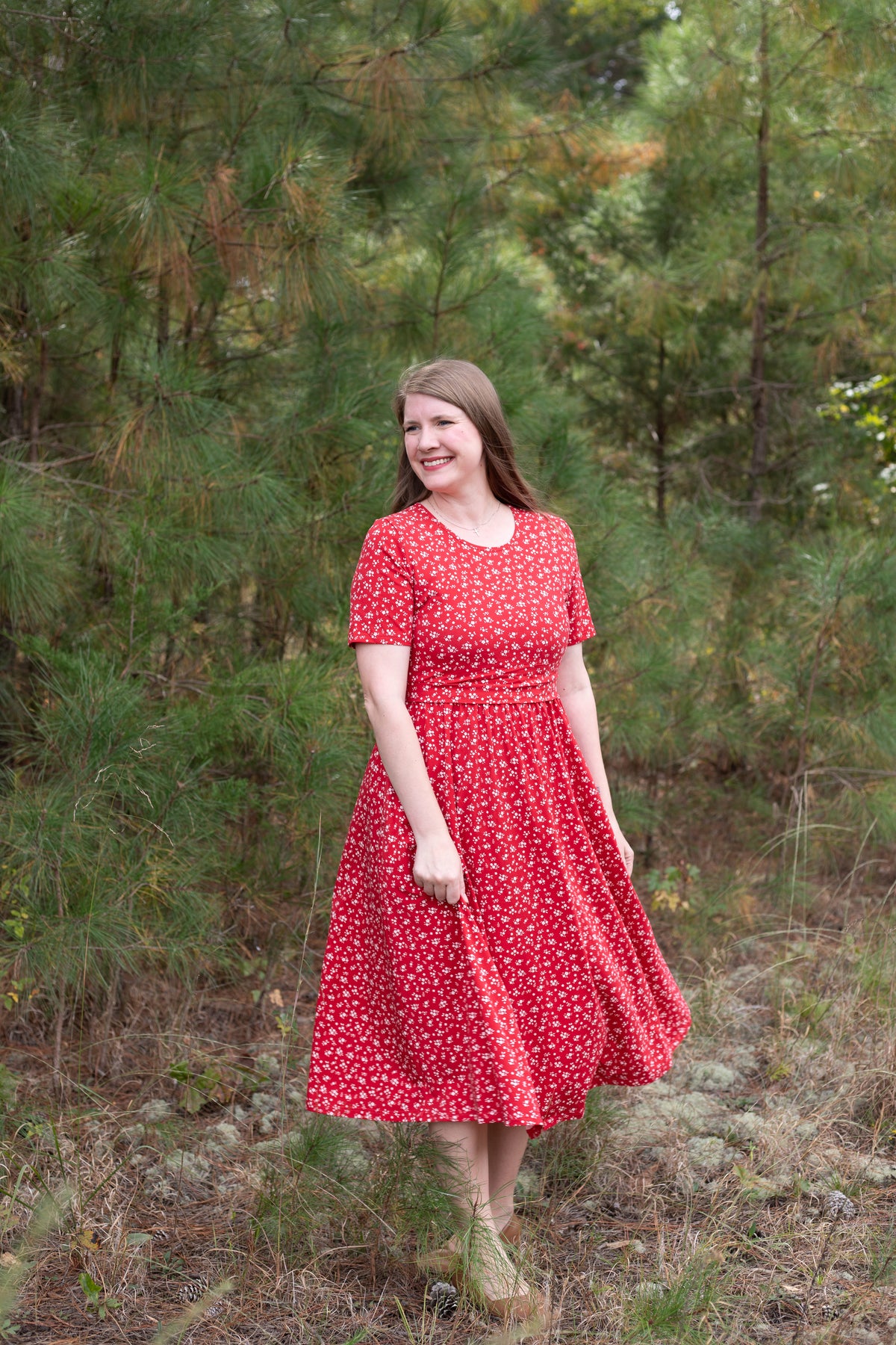 Pre-Order "Ruby"  Cotton Midi Dress