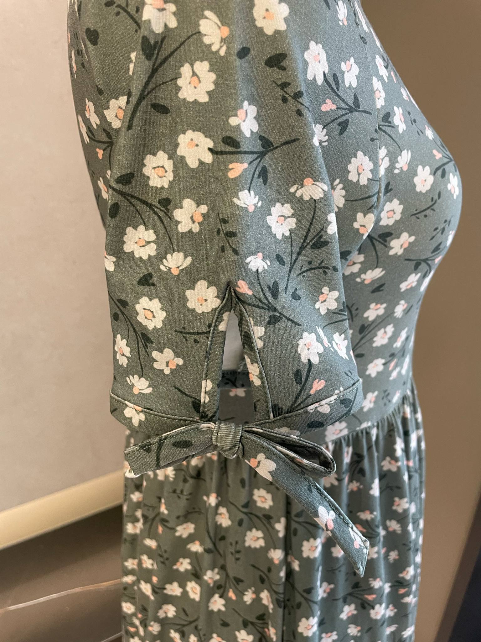 Daisy Blooms Cotton Tiered Midi Dress