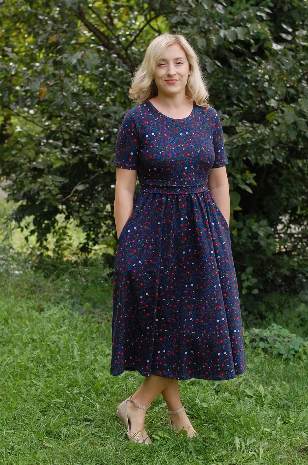 Pre-Order "Merry Meadows"  Cotton Midi Dress